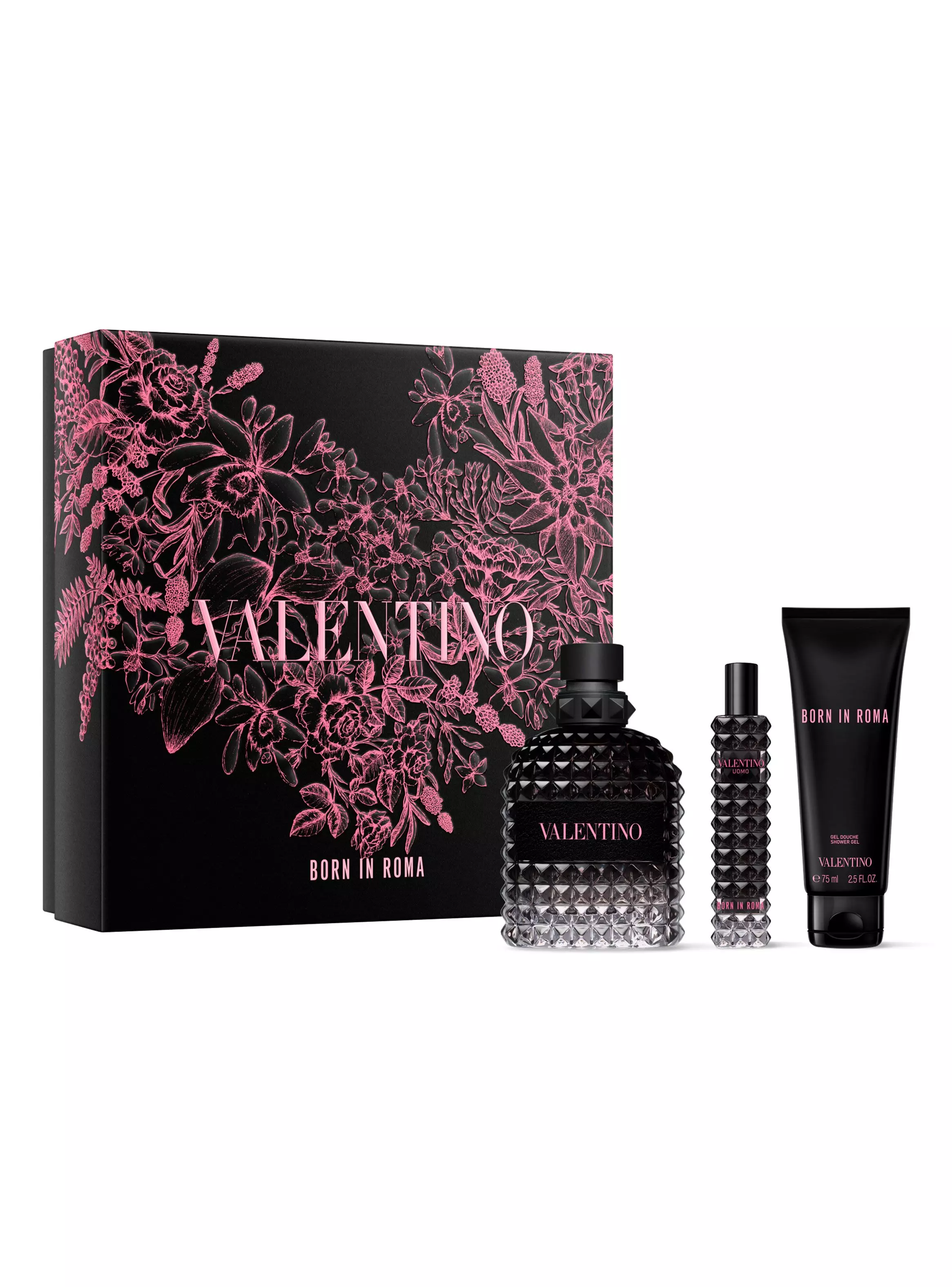 Set Perfume Born in Roma Uomo Eau de Toilette 100ml + 15ml + Gel de Ducha 75ml Valentino-0