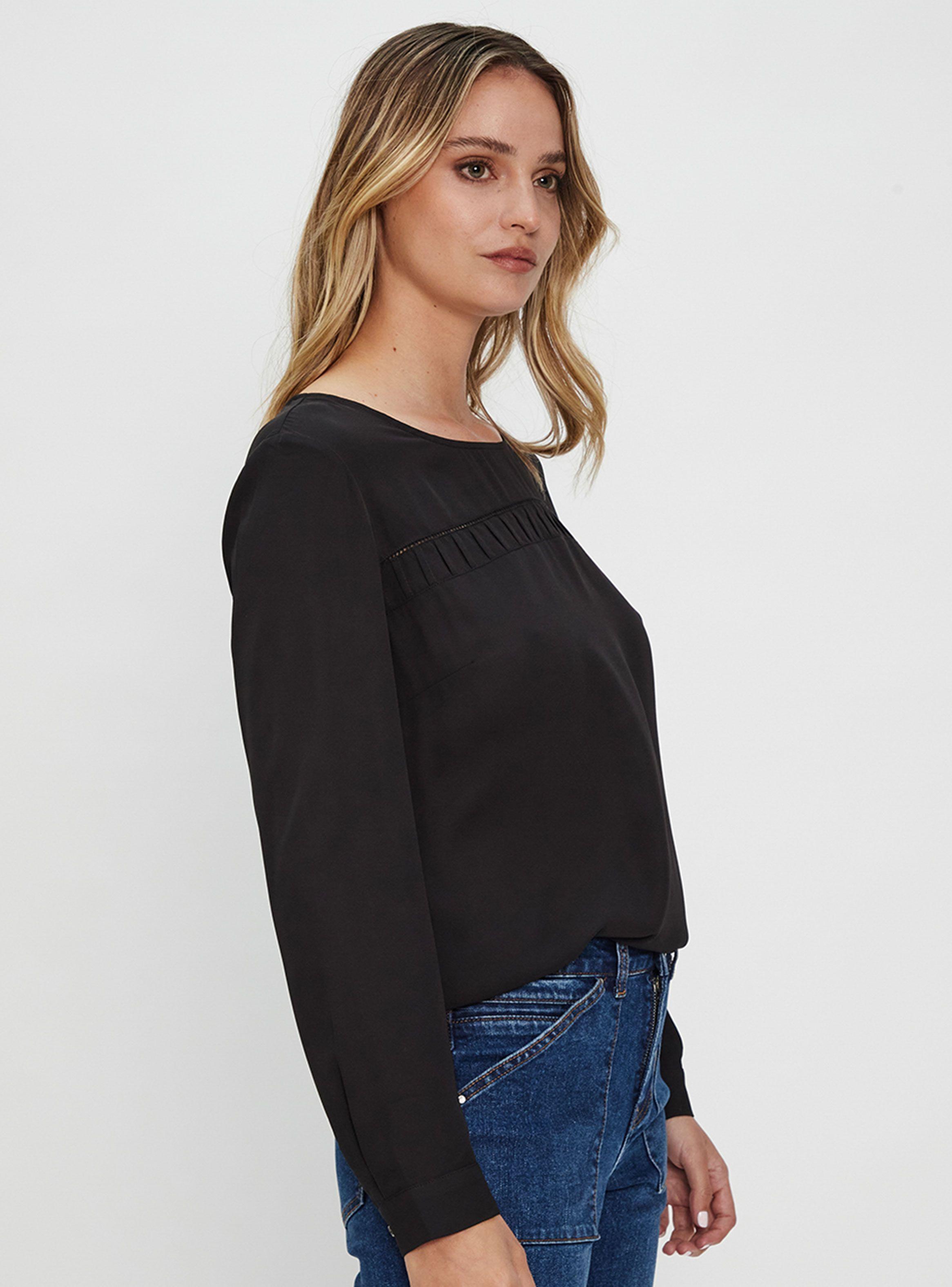 Blusa Cuello Redondo Detalle Frontal Color Básico-2