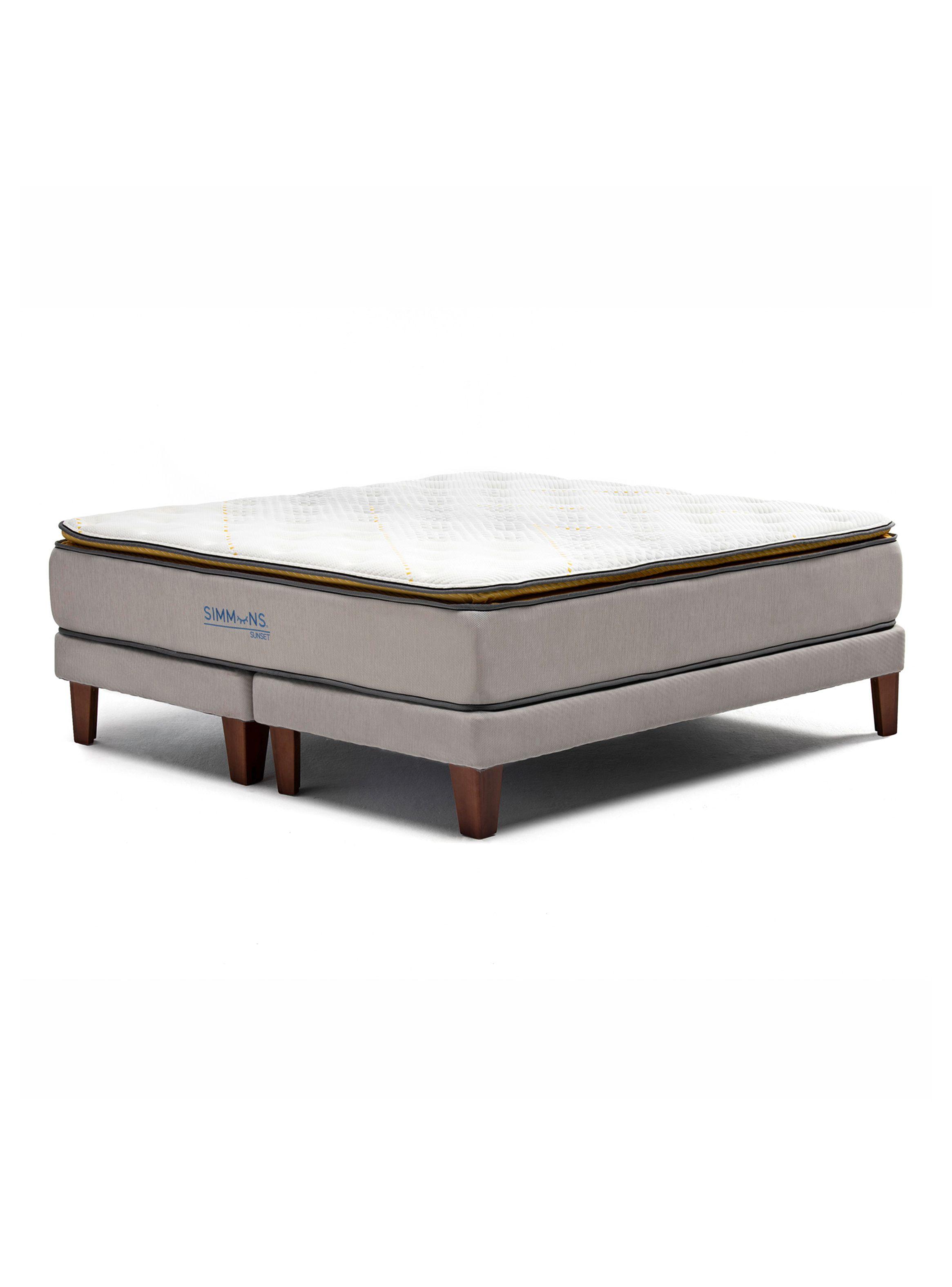 Cama Europea Sunset 2 Plazas Base Dividida + Respaldo Tignes Arena-6