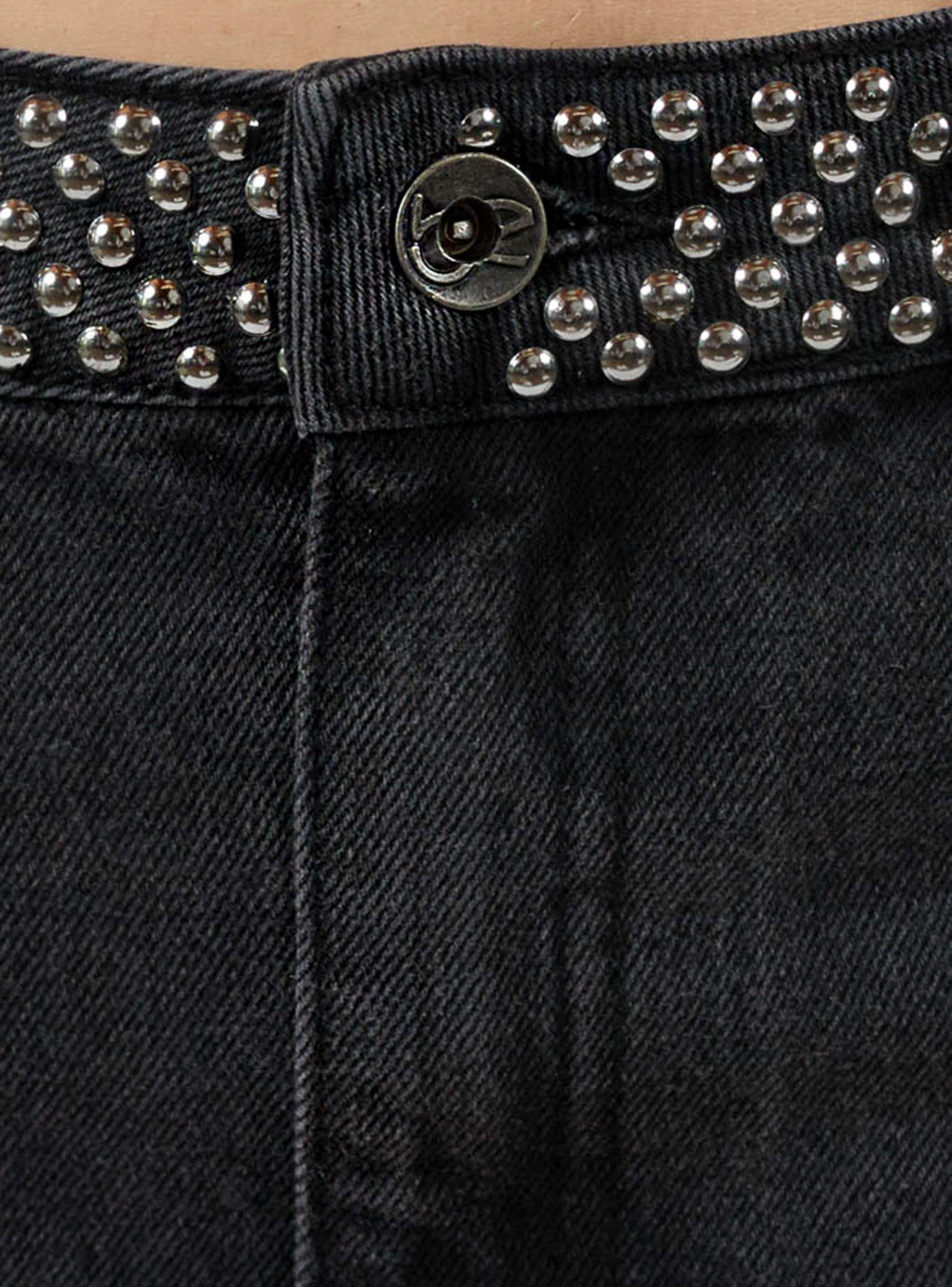 Falda Corta Jeans Tachas Pretina Umbrale Be-2