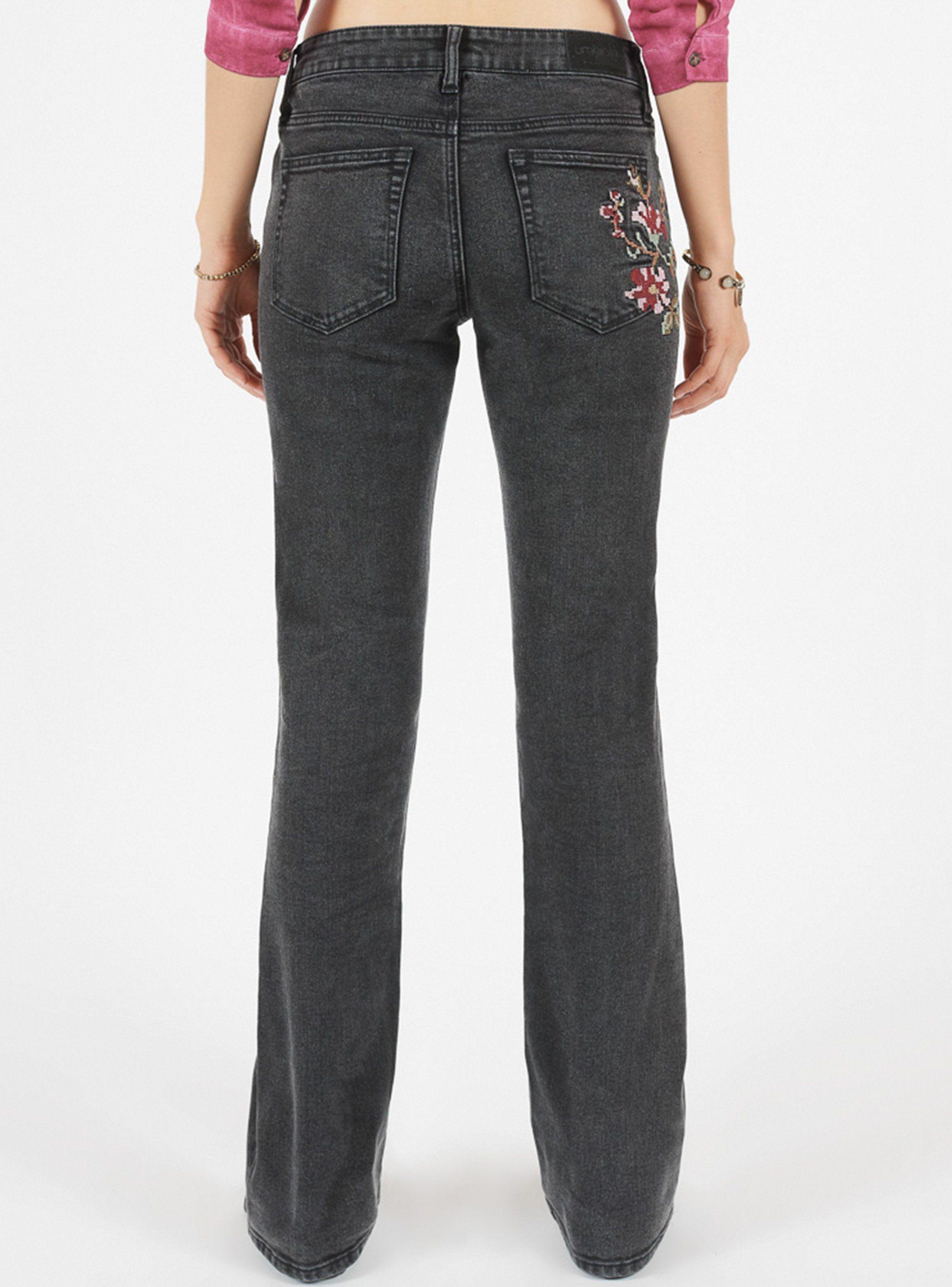 Jeans Negro Bordado Umbrale-1