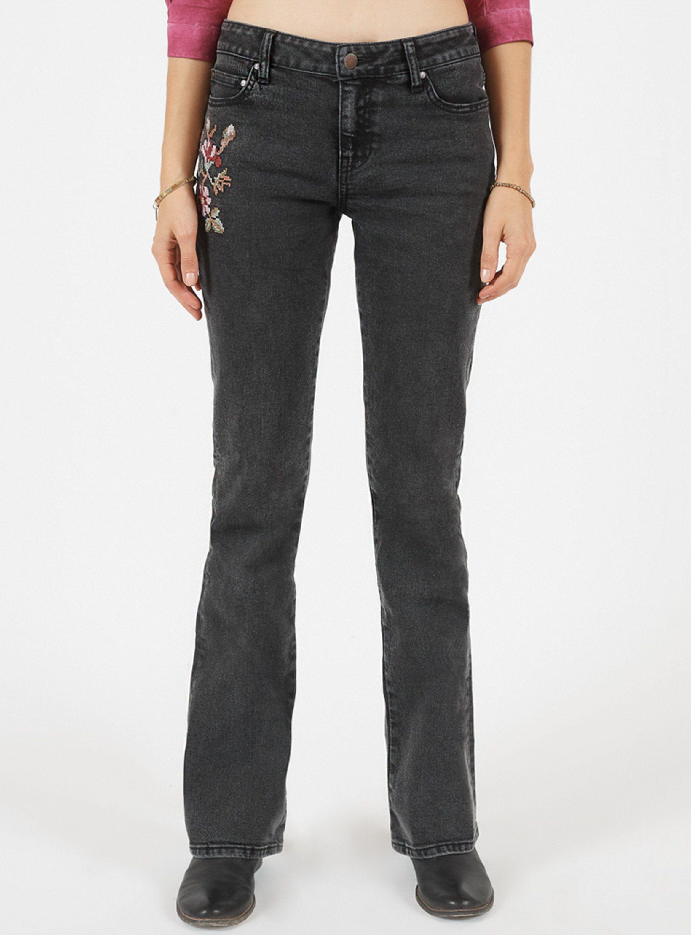 Jeans Negro Bordado Umbrale-0