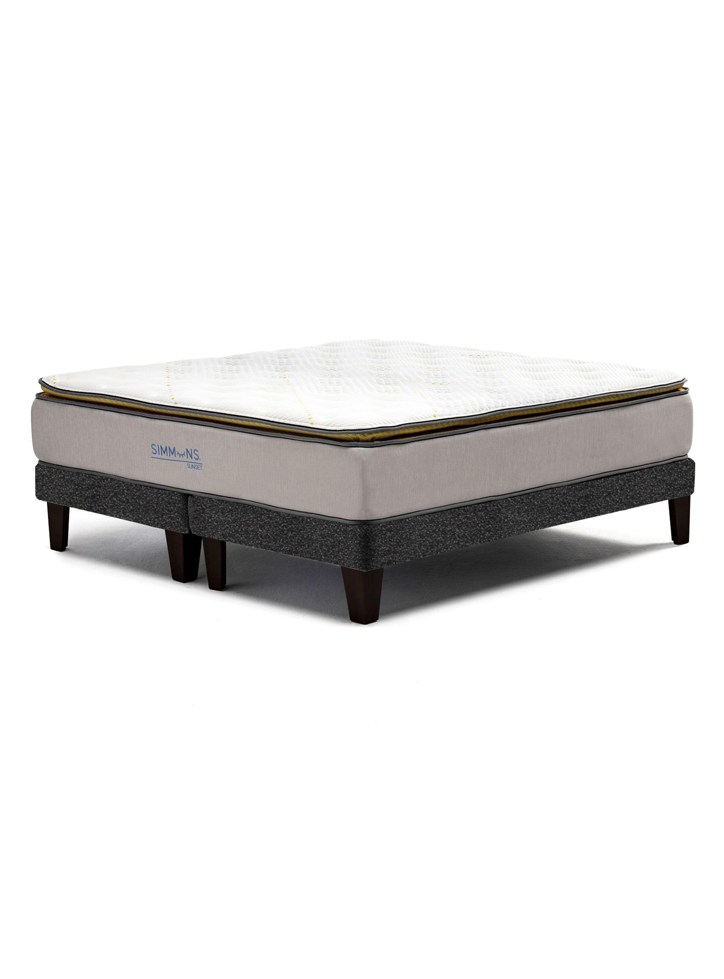 Cama Europea Sunset 2 Plazas Gris-1