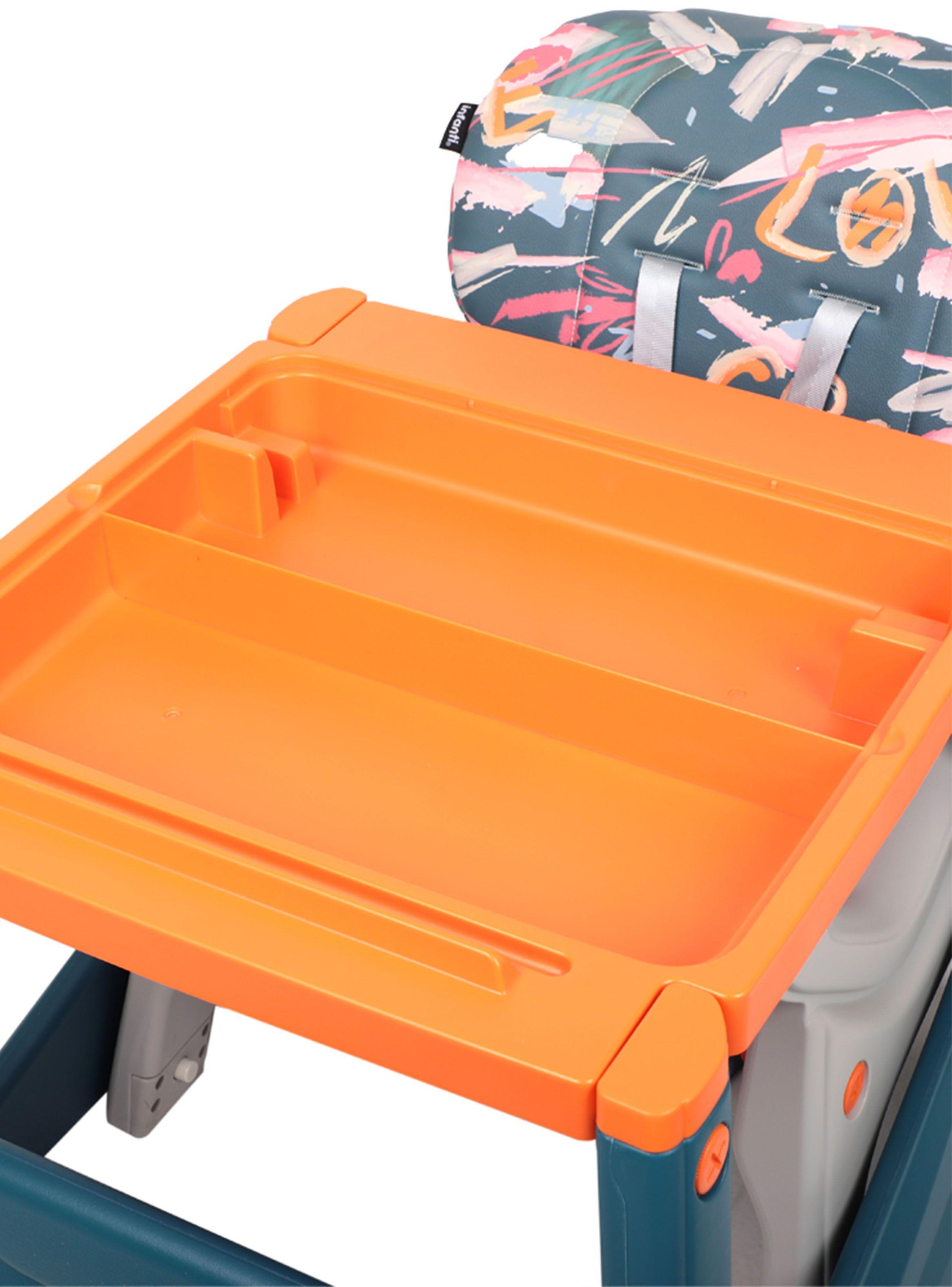 Silla Comer Alta Sit-Up Plus Naranja Azul-5