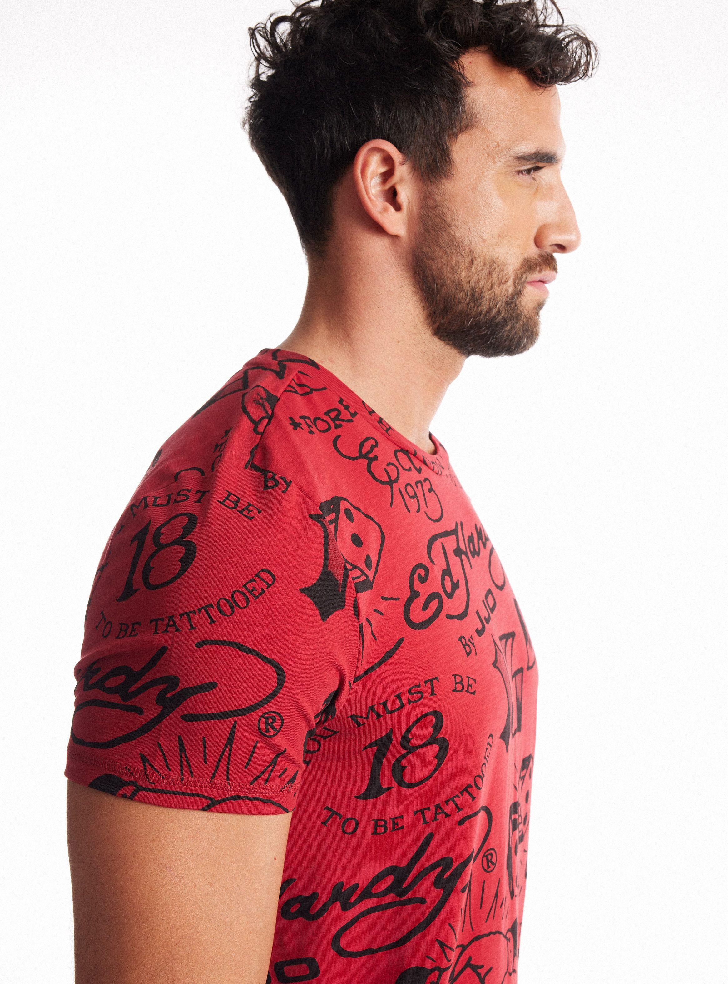 Polera Ed Hardy Full Estampado Cortes Espalda-3