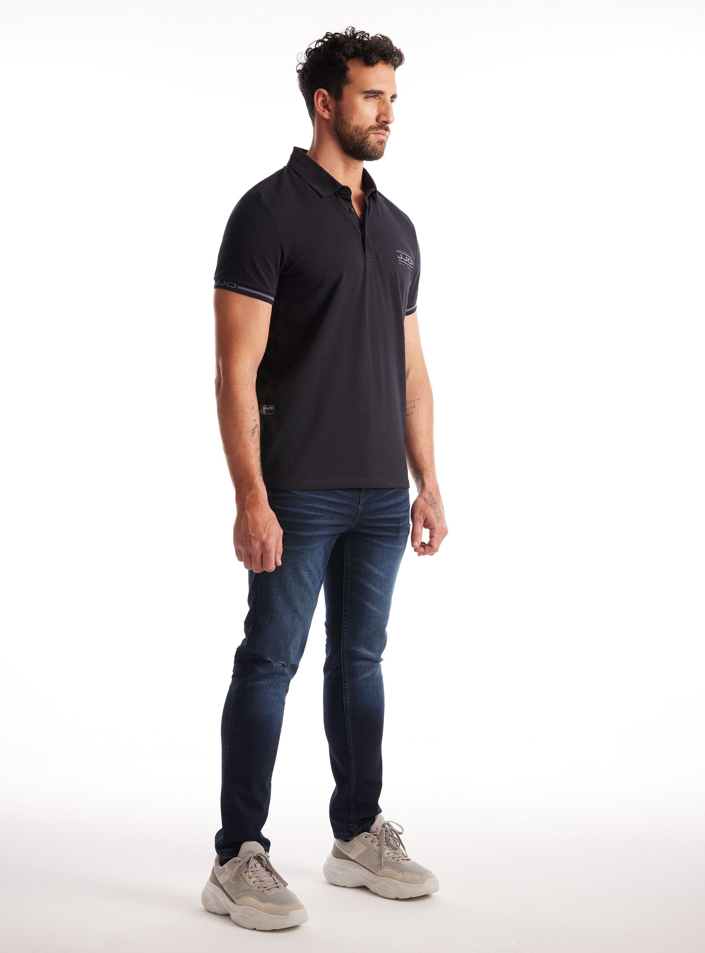 Jeans Oscuro Desgastado Roturas Basta Desgastada-4