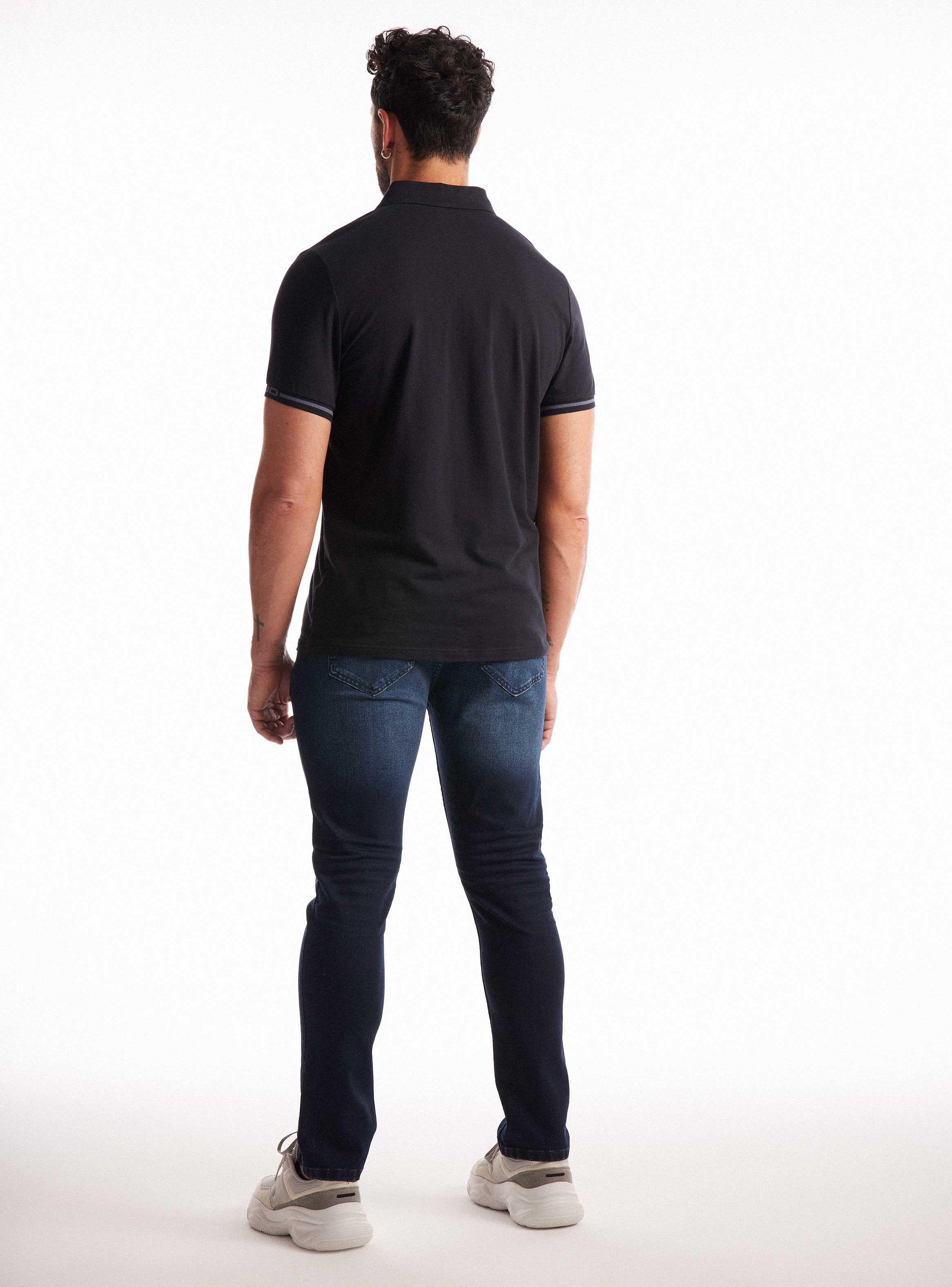 Polera Cuello Polo Logo Puño-5