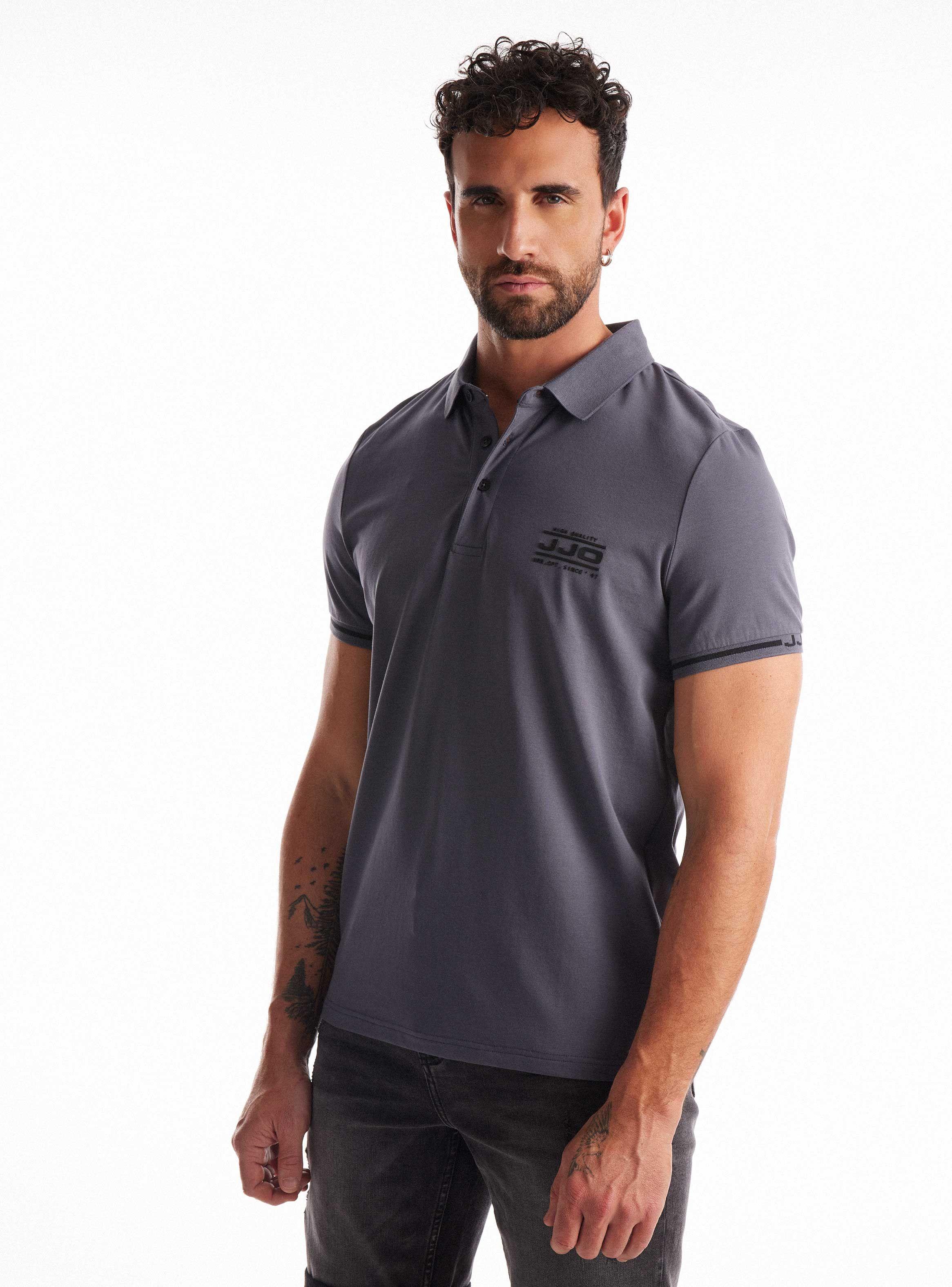 Polera Cuello Polo Logo Puño-0