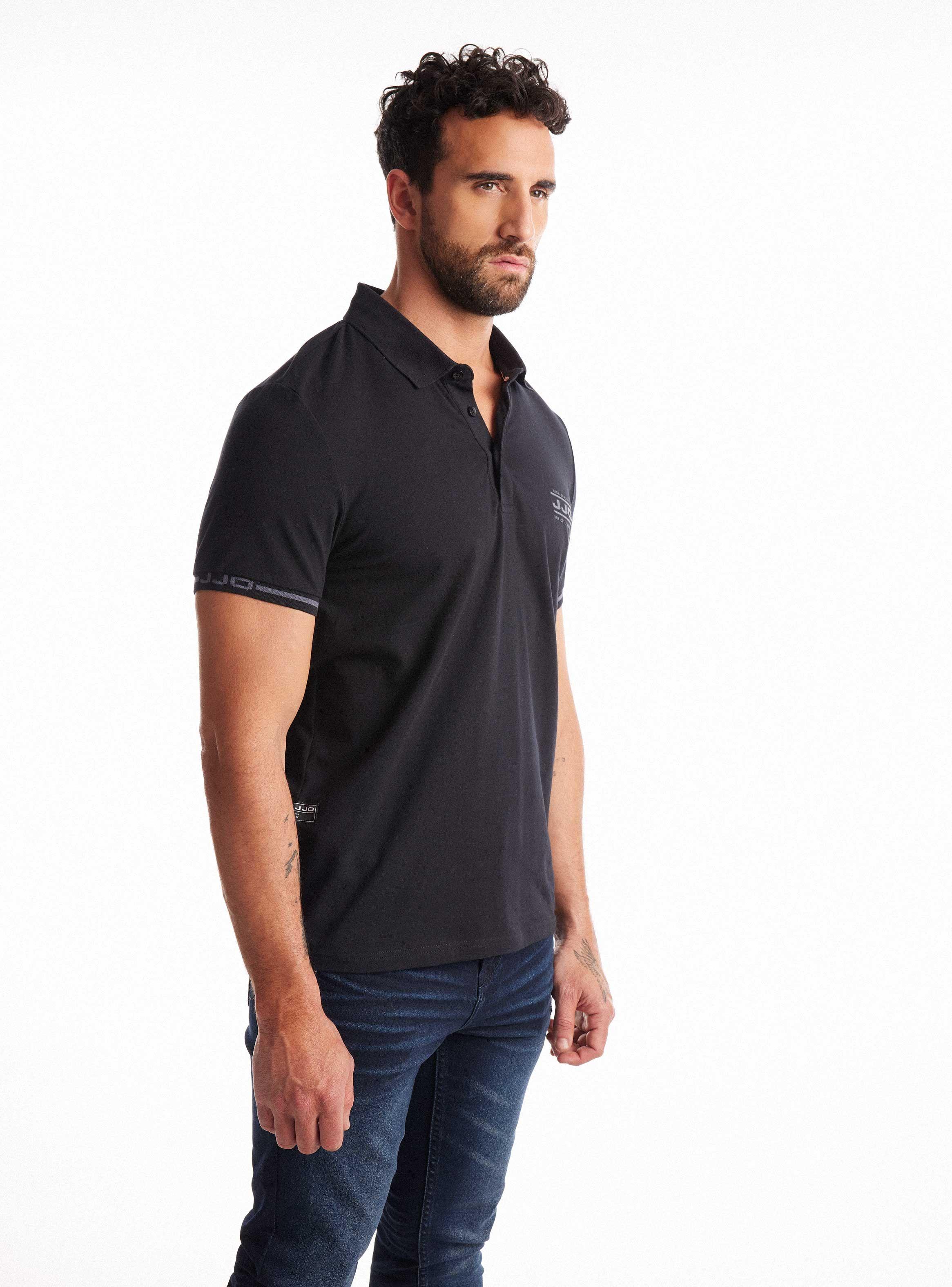 Polera Cuello Polo Logo Puño-0