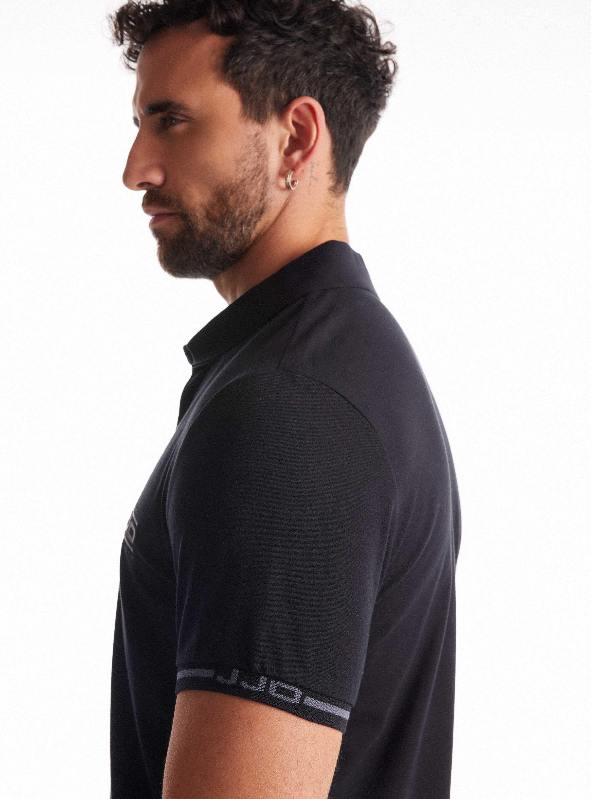 Polera Cuello Polo Logo Puño-3