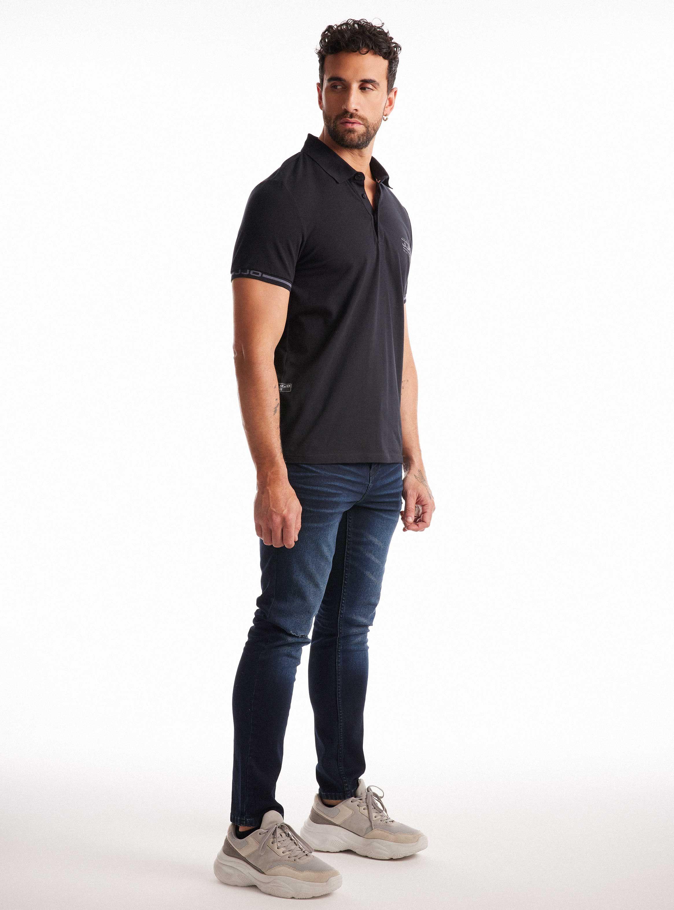 Polera Cuello Polo Logo Puño-4