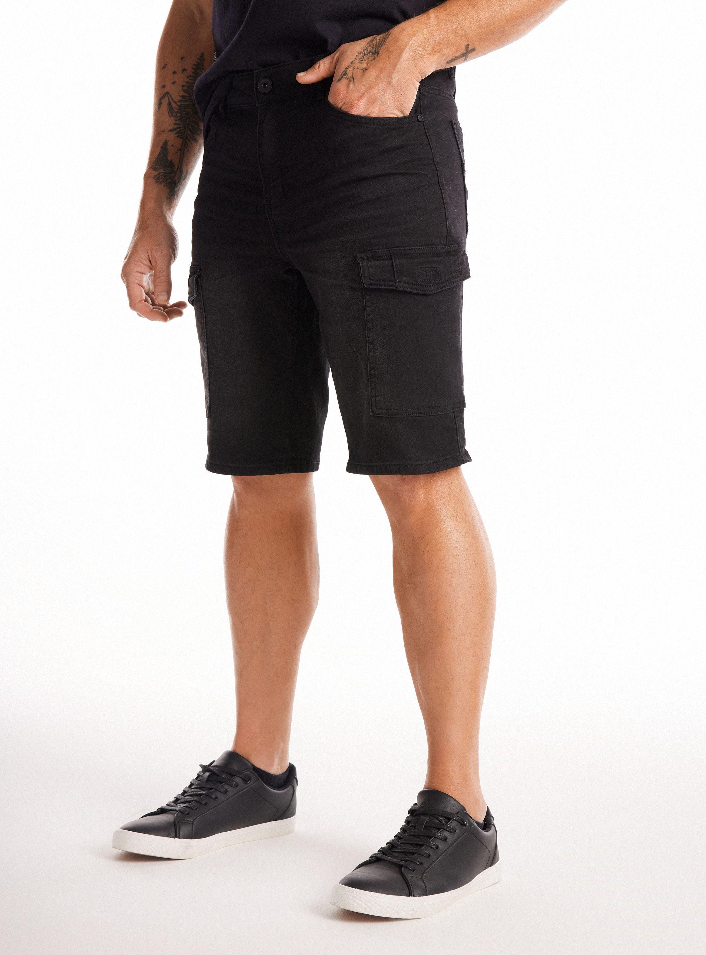 Bermuda Oscuro con Bolsillo Cargo-0