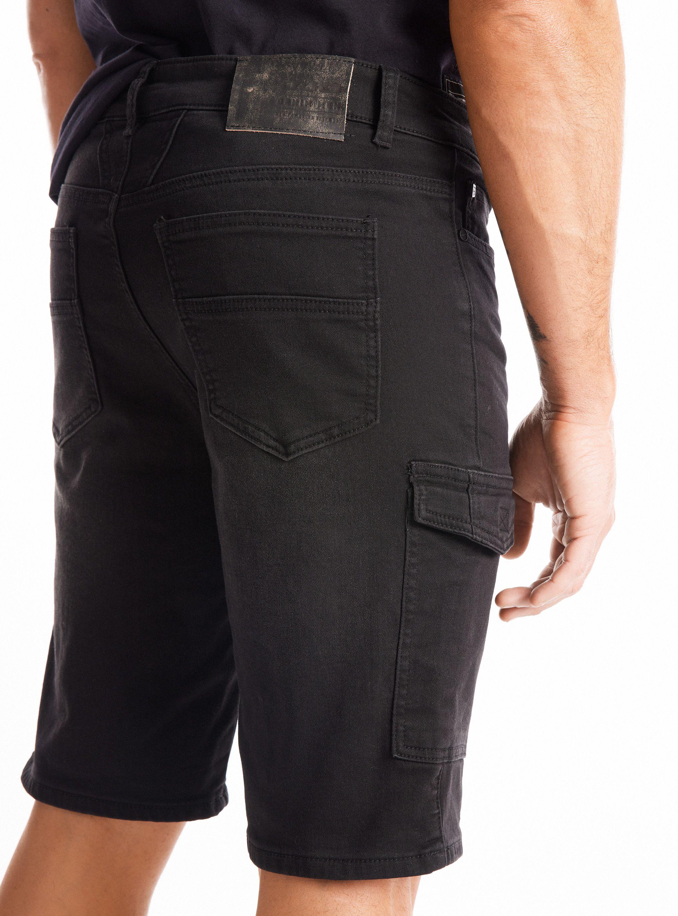 Bermuda Oscuro con Bolsillo Cargo-4