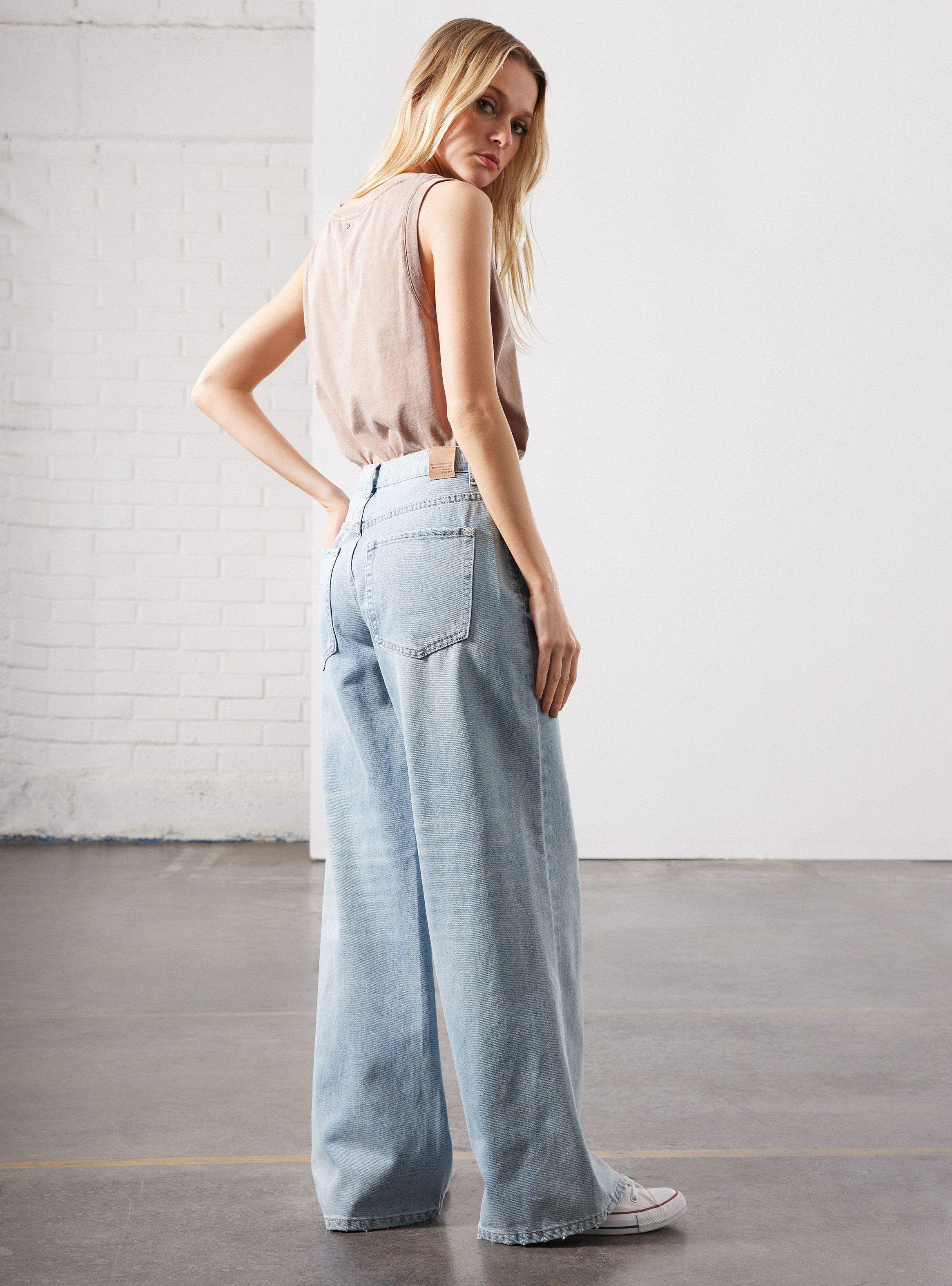 Jeans Wide Leg Lavado Claro-5