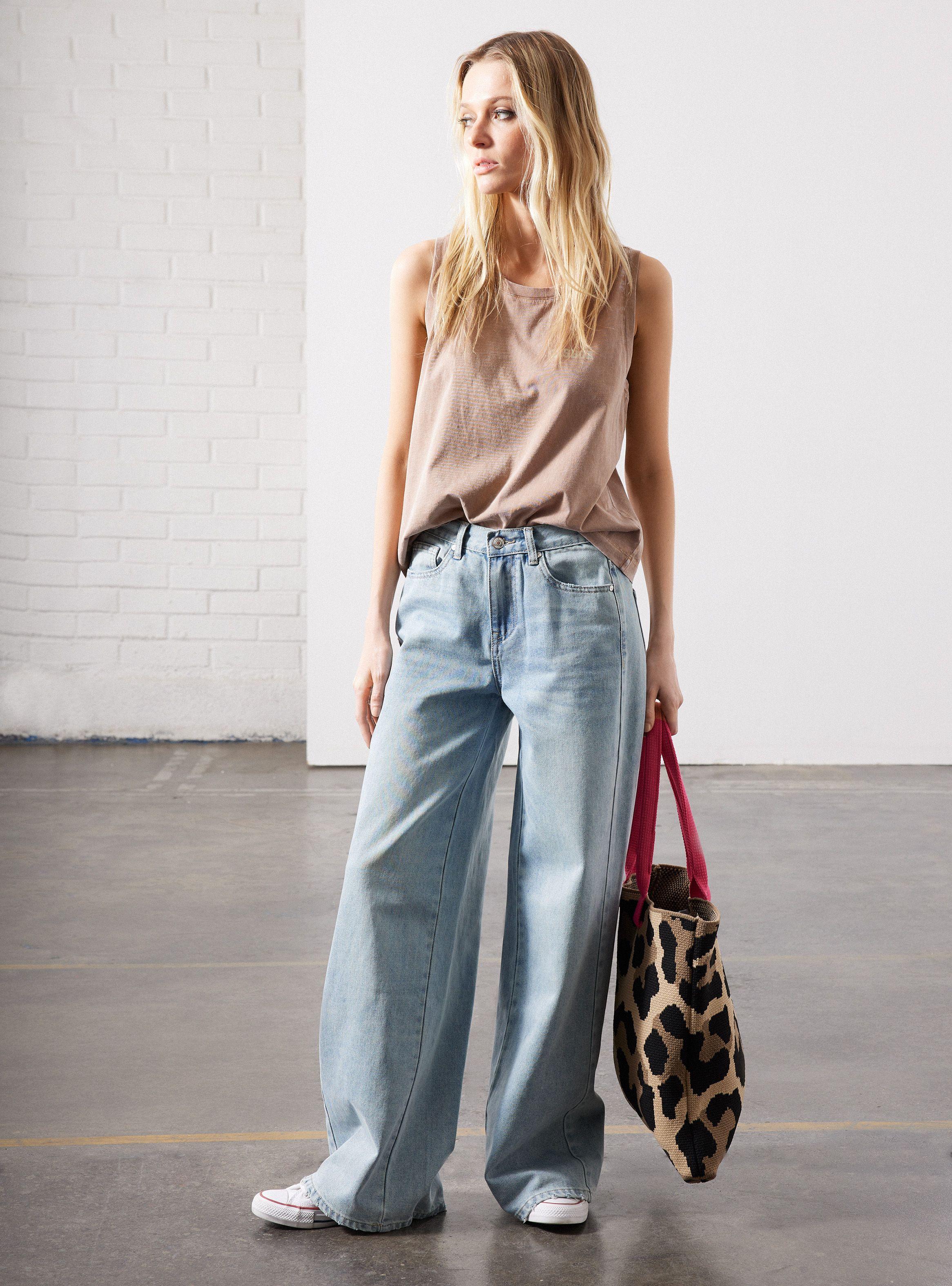 Jeans Wide Leg Lavado Claro-4