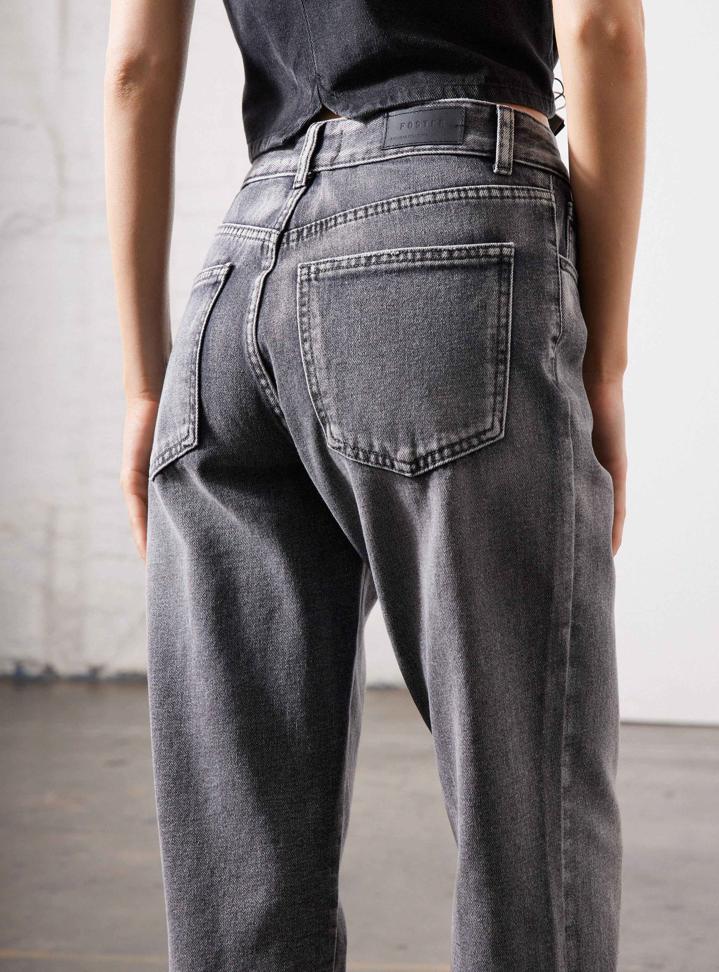 Jeans Mom Tiro Alto Lavado-3