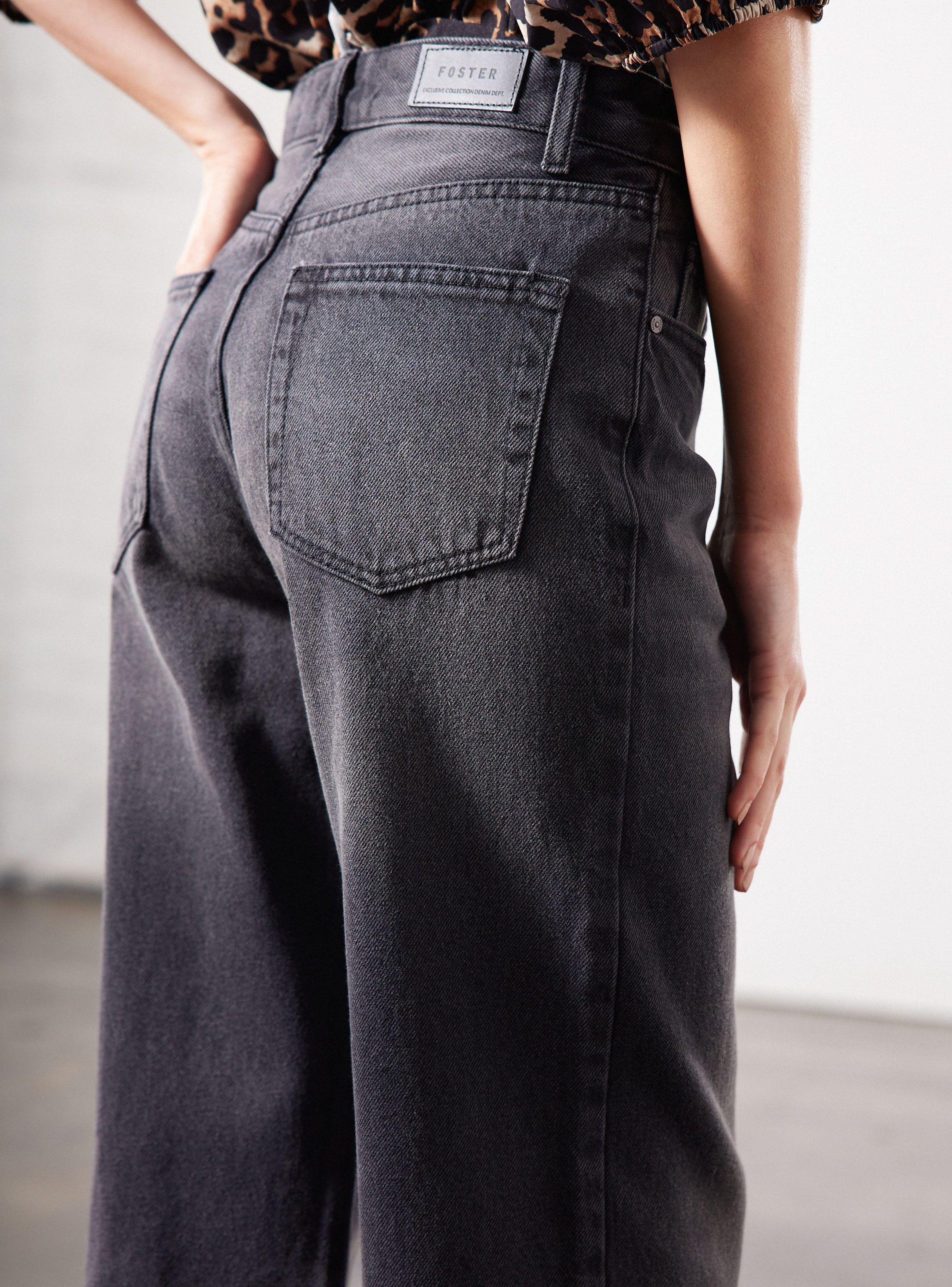 Jeans Straight Tiro Medio Lavado-3