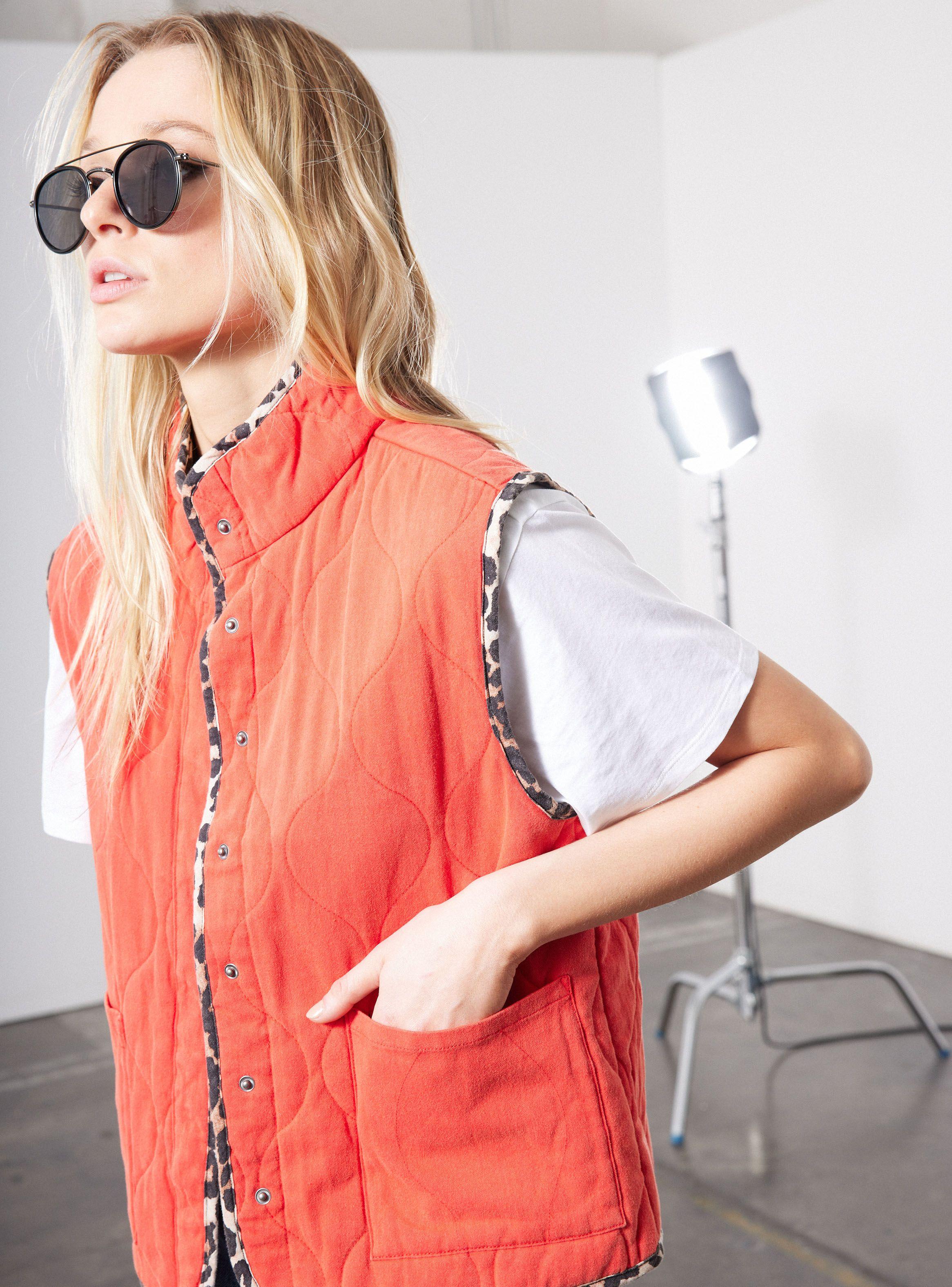 Chaqueta sin Mangas Lavada Reversible-2