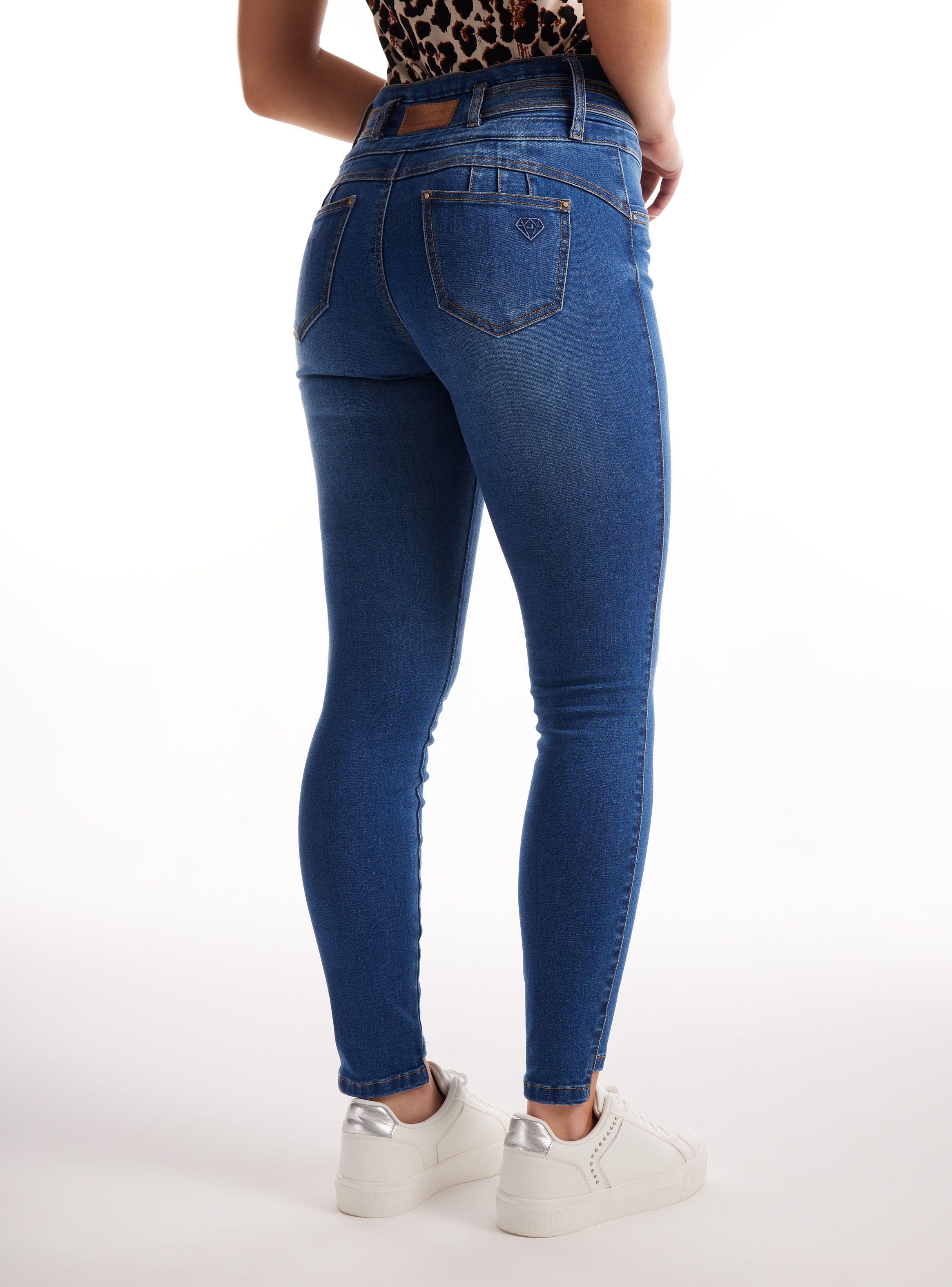 Jeans Push Up 3 Botones Basta Asimétrica-1