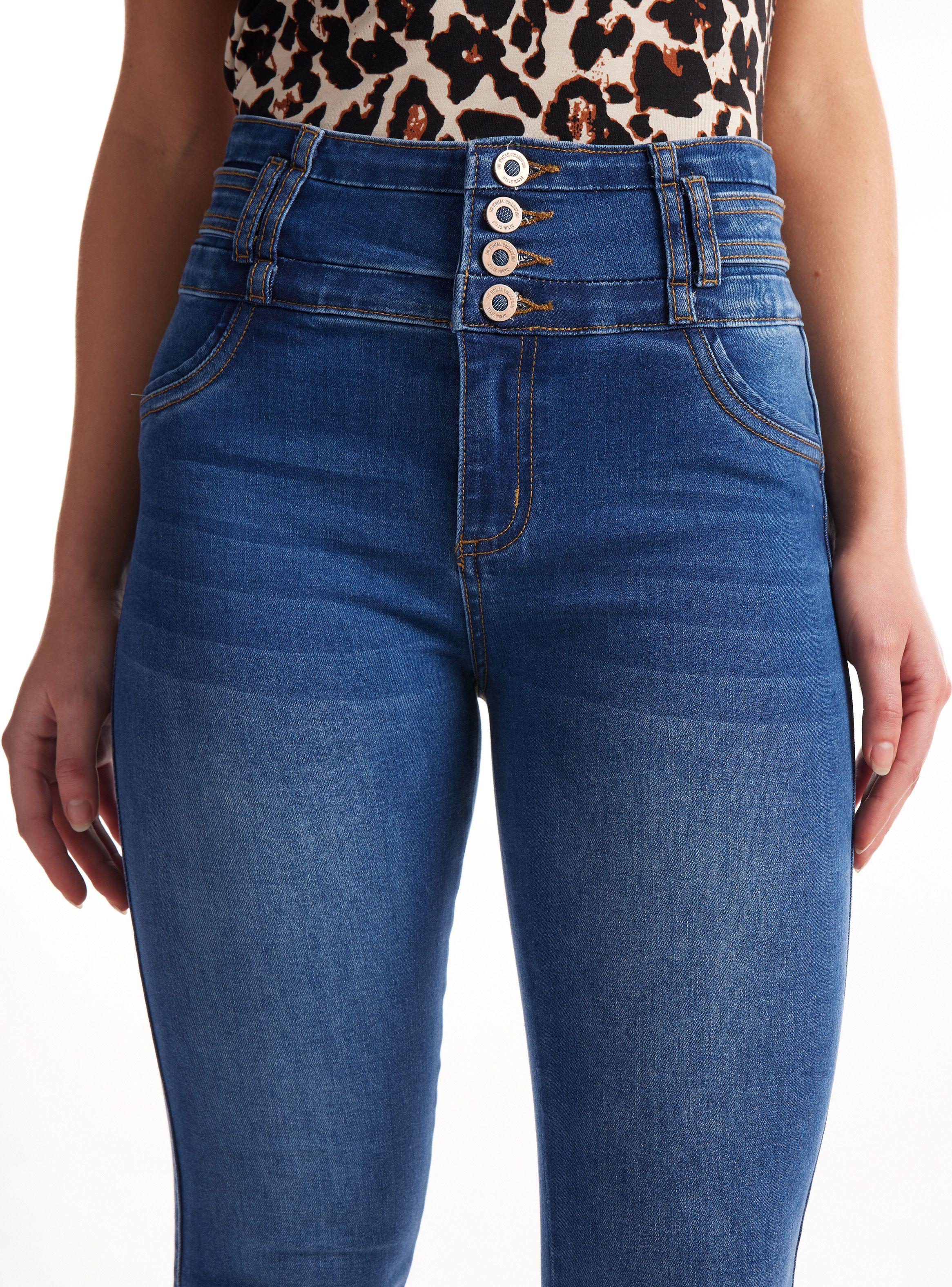 Jeans Push Up 3 Botones Basta Asimétrica-2