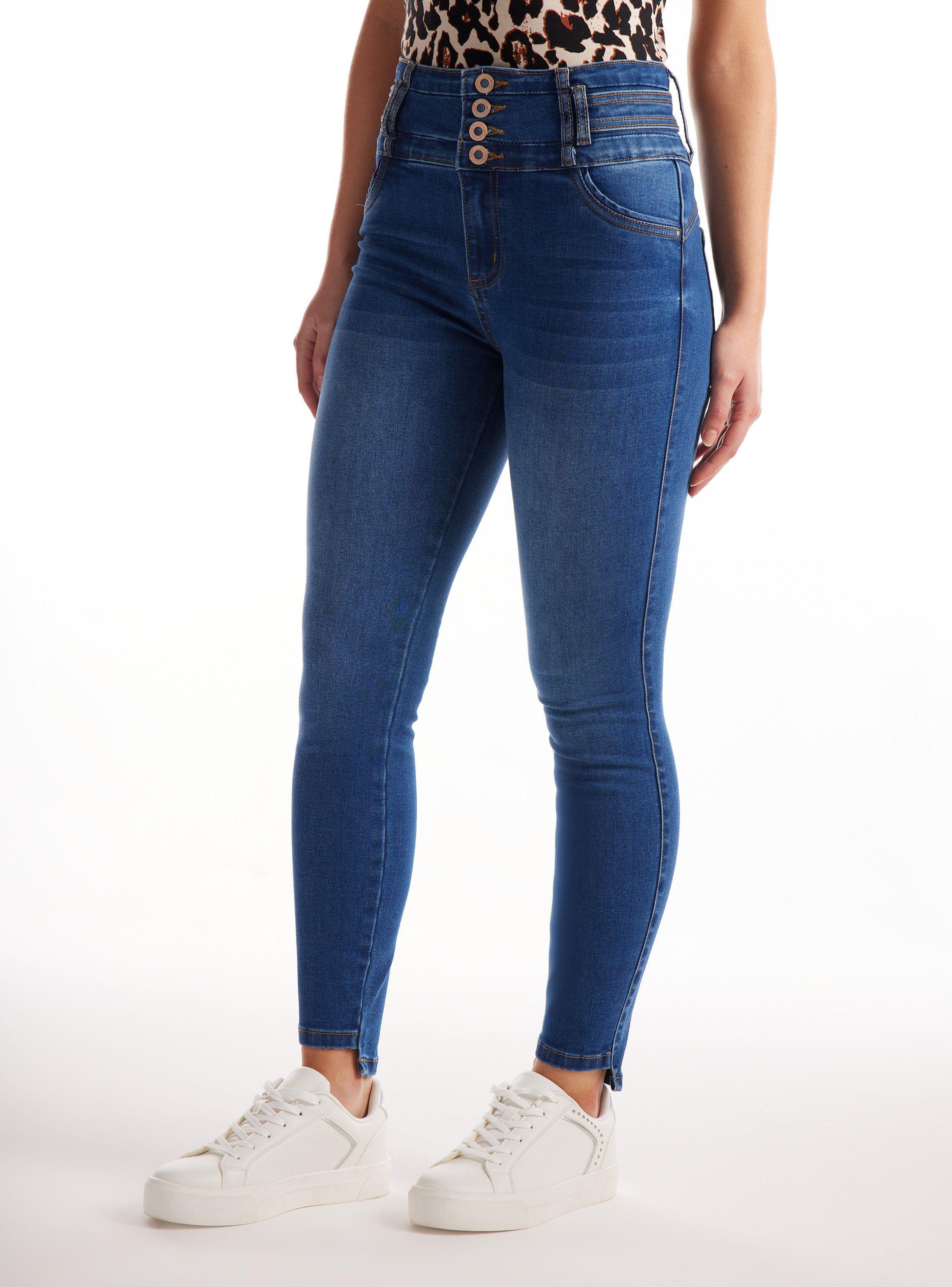 Jeans Push Up 3 Botones Basta Asimétrica-0