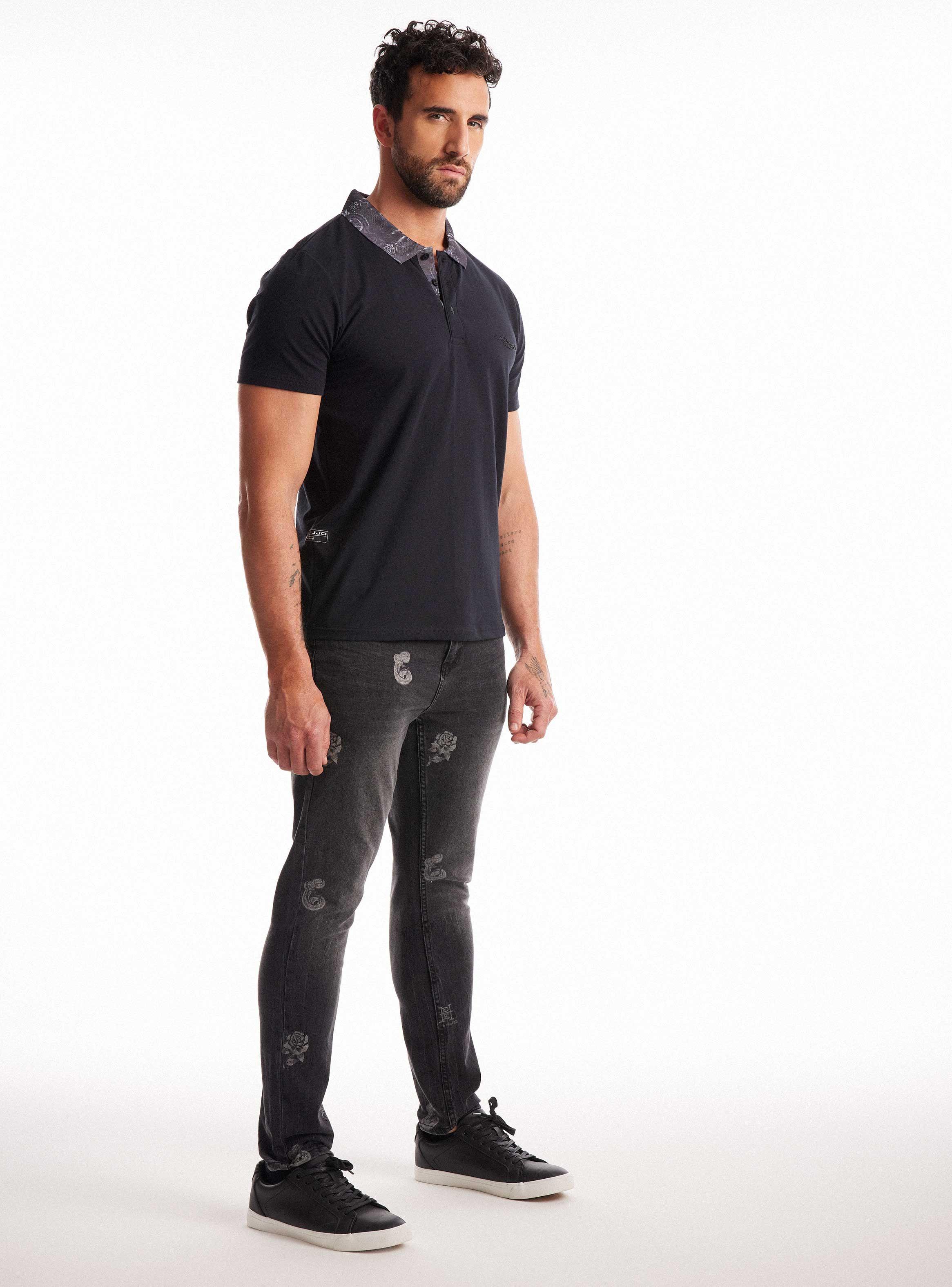 Jeans Ed Hardy Skinny Desgastado Full print-4