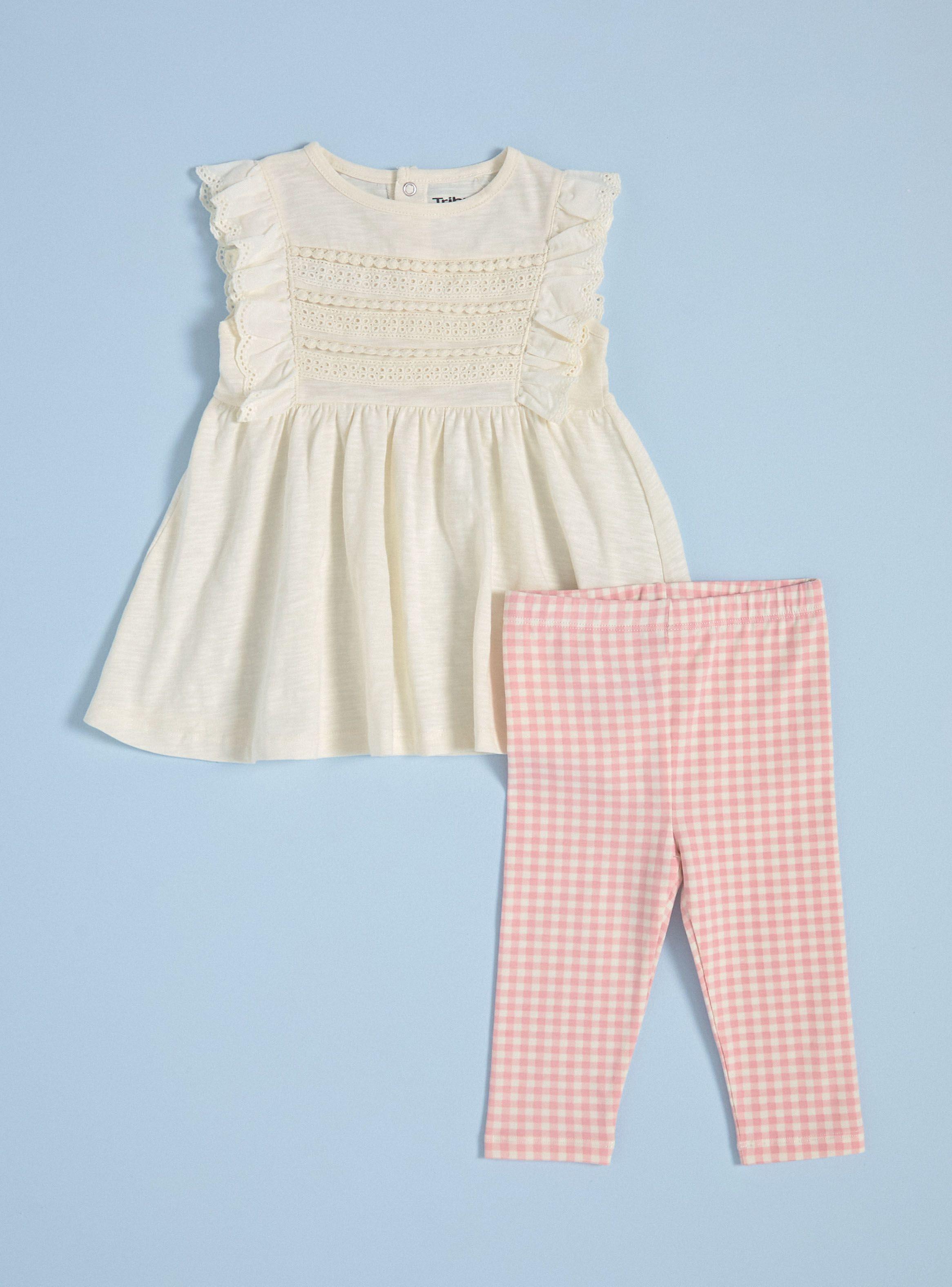 Conjunto Polera con Macrame y Calzas Estampadas-0