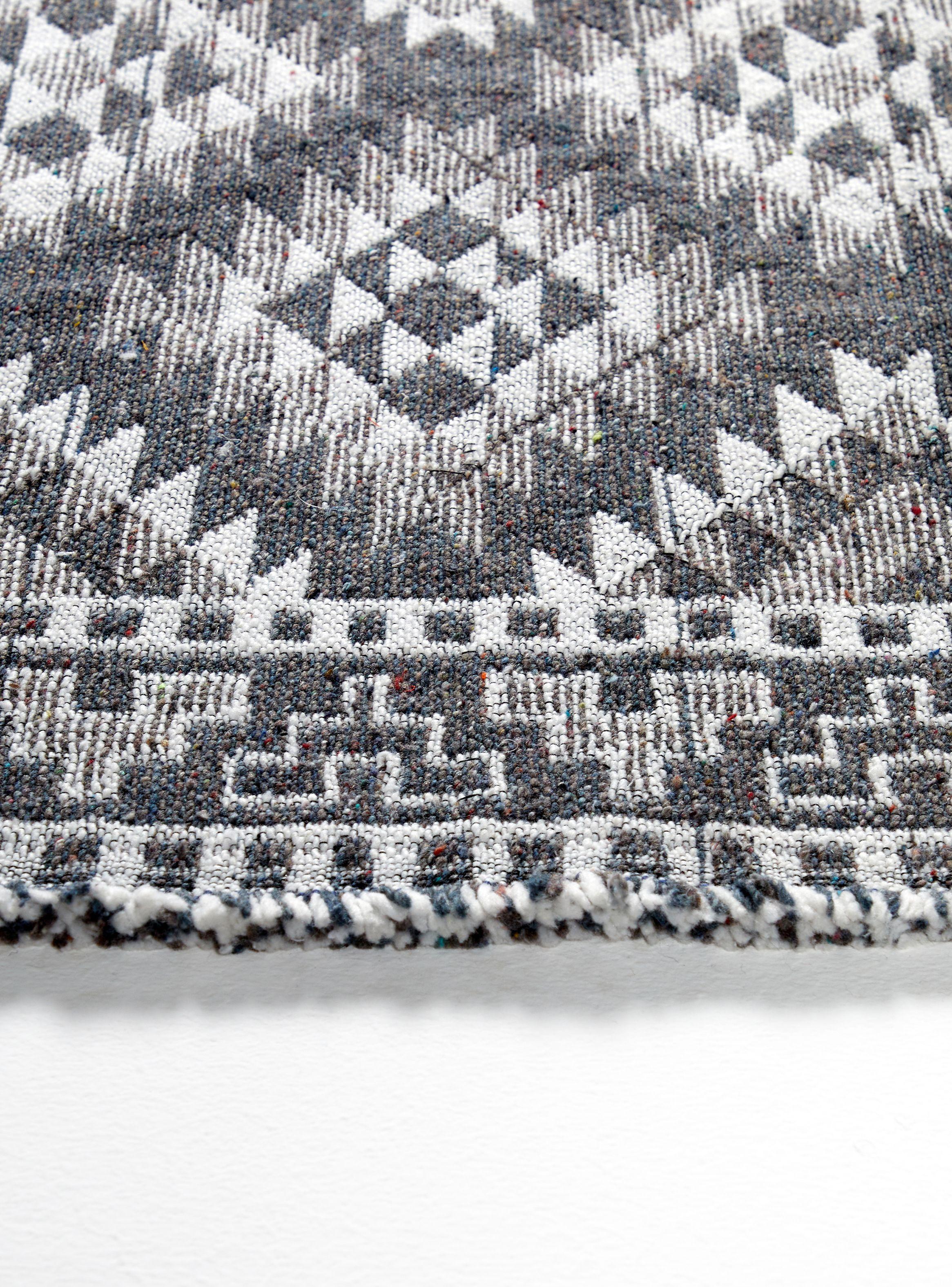 Alfombra Ecoreciclada 165x210 cm Gris Blanco-1