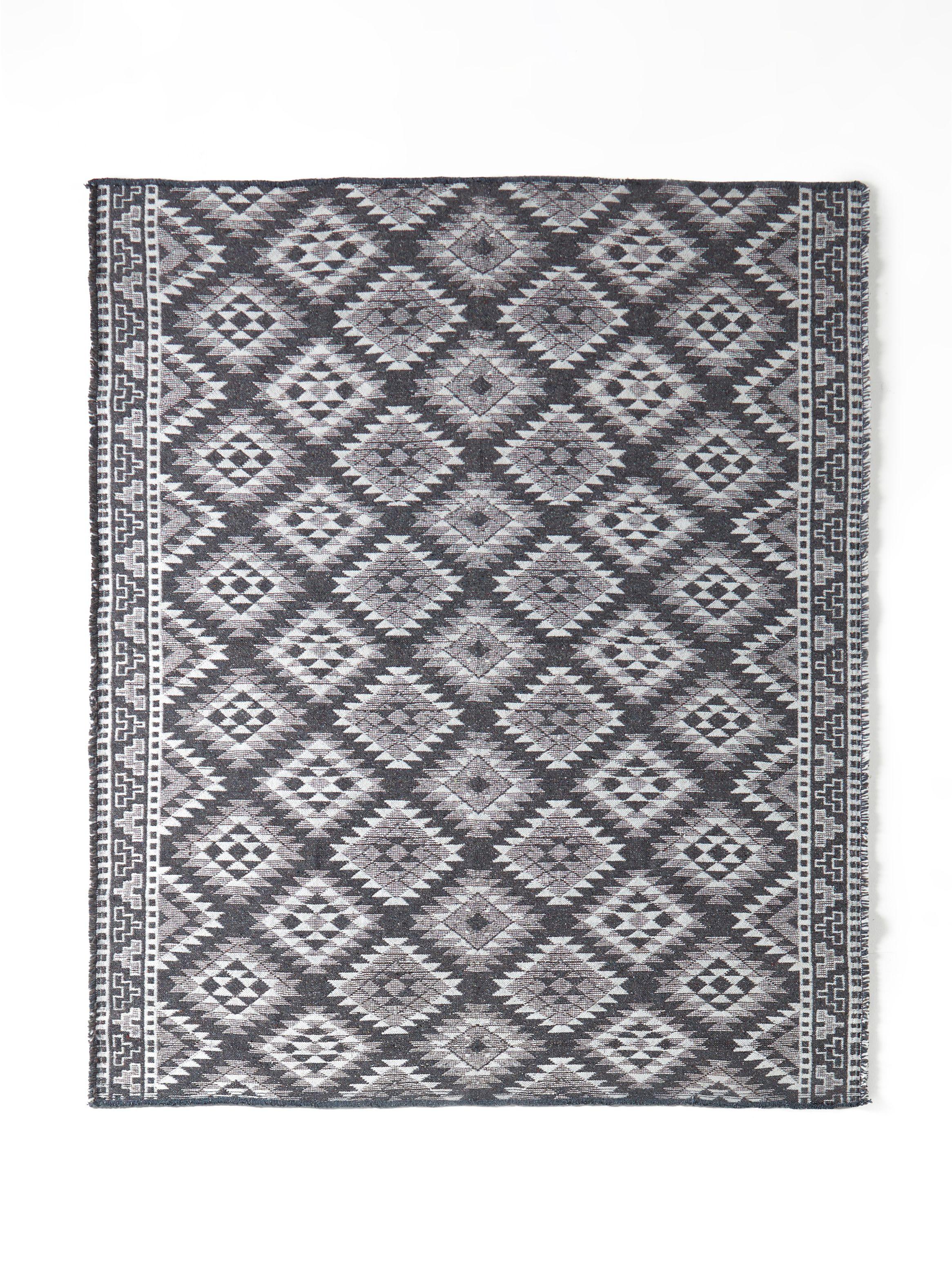 Alfombra Ecoreciclada 165x210 cm Gris Blanco-0