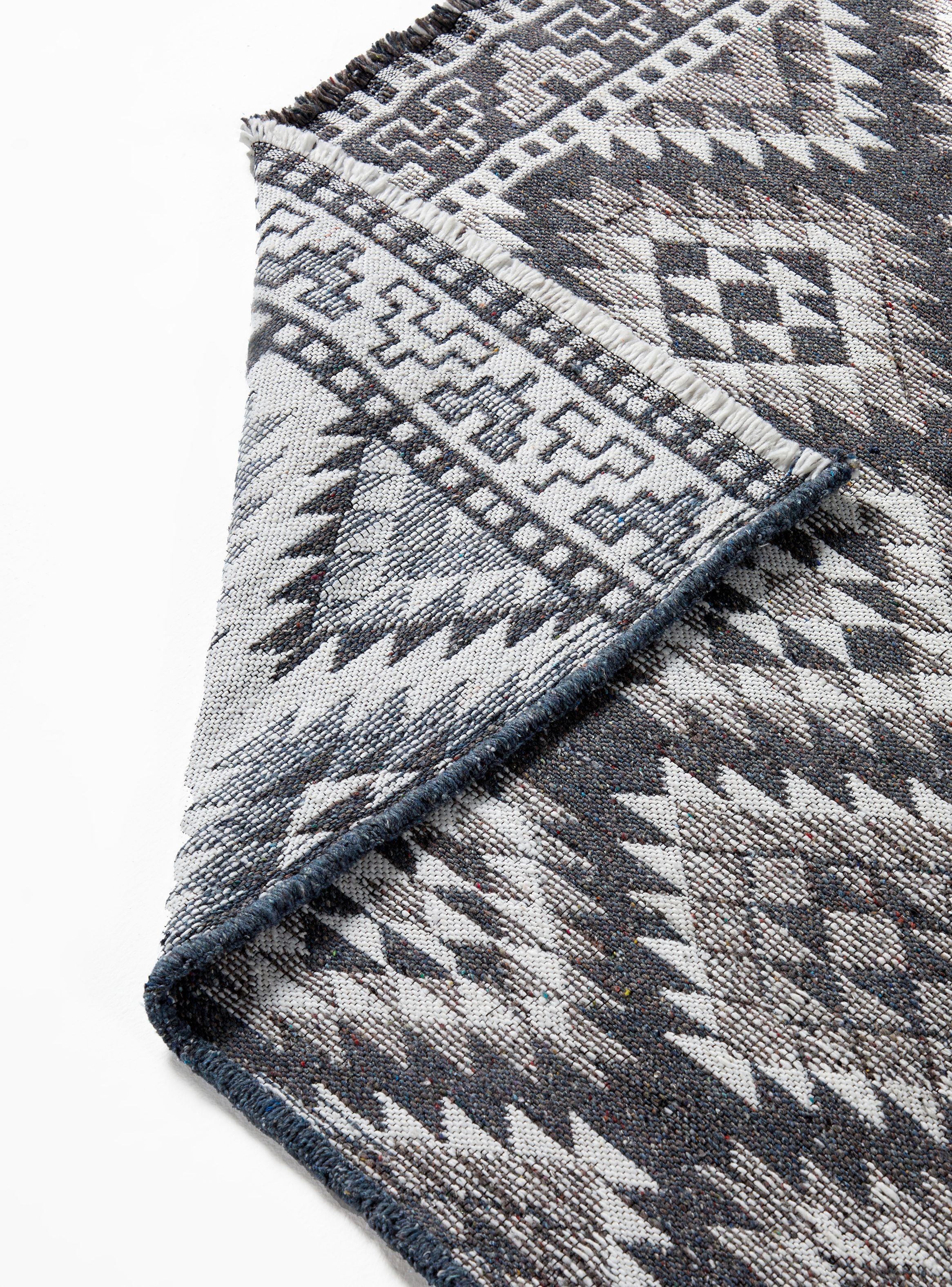 Alfombra Ecoreciclada 165x210 cm Gris Blanco-3