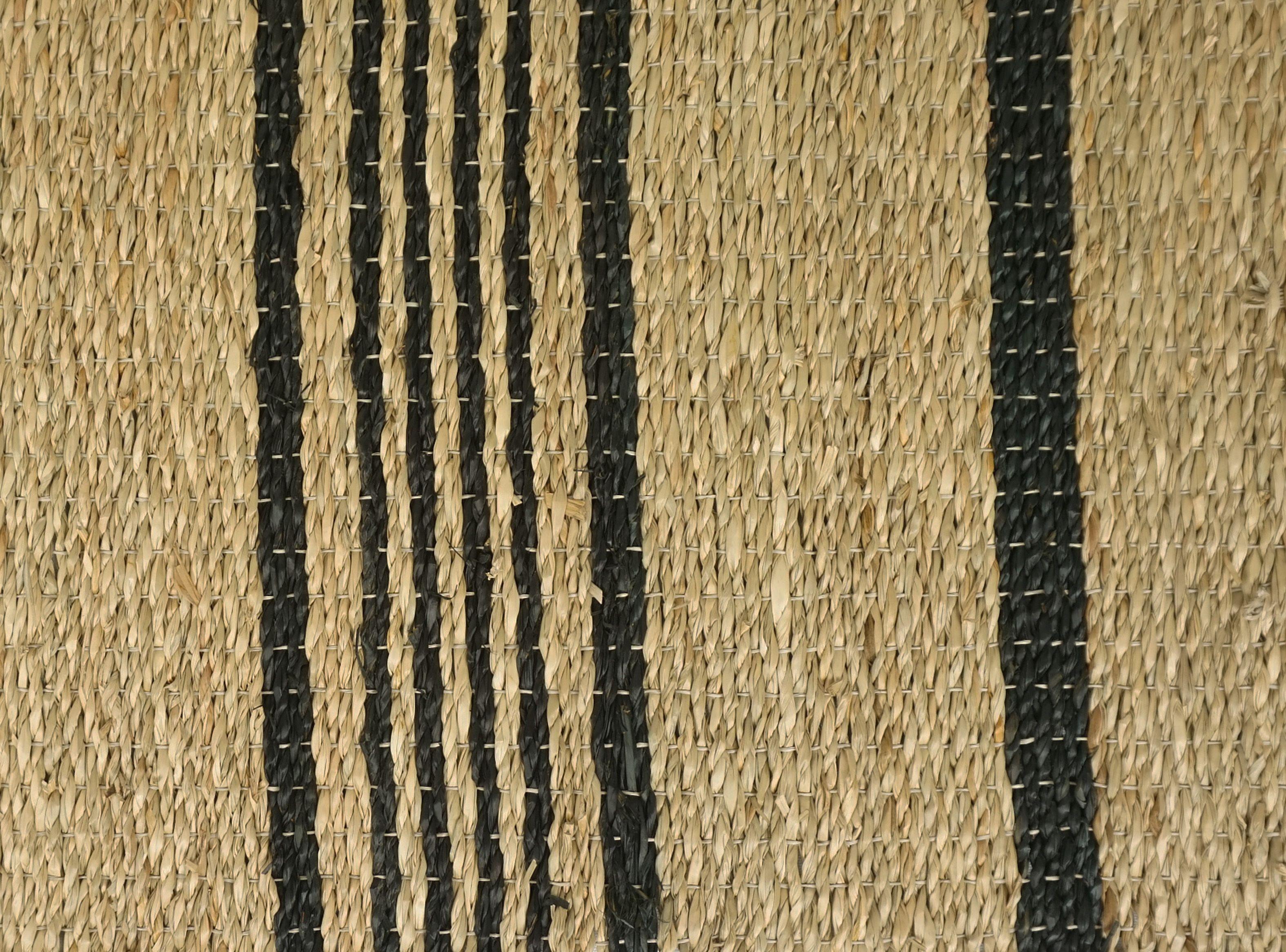 Limpiapiés Líneas Natural Negro 50x80 cm-2