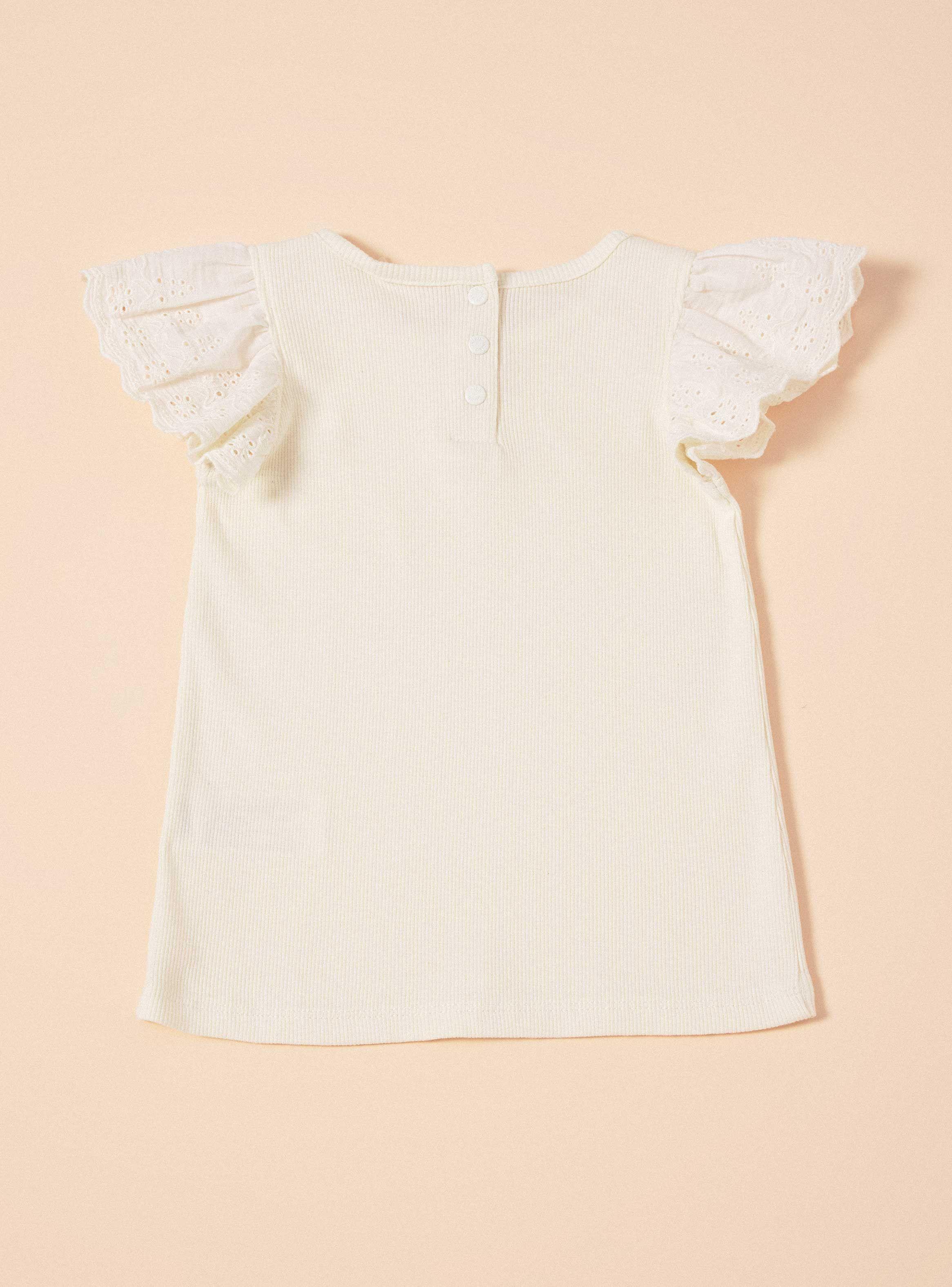 Polera Rib Mangas Diseño Broderie-1