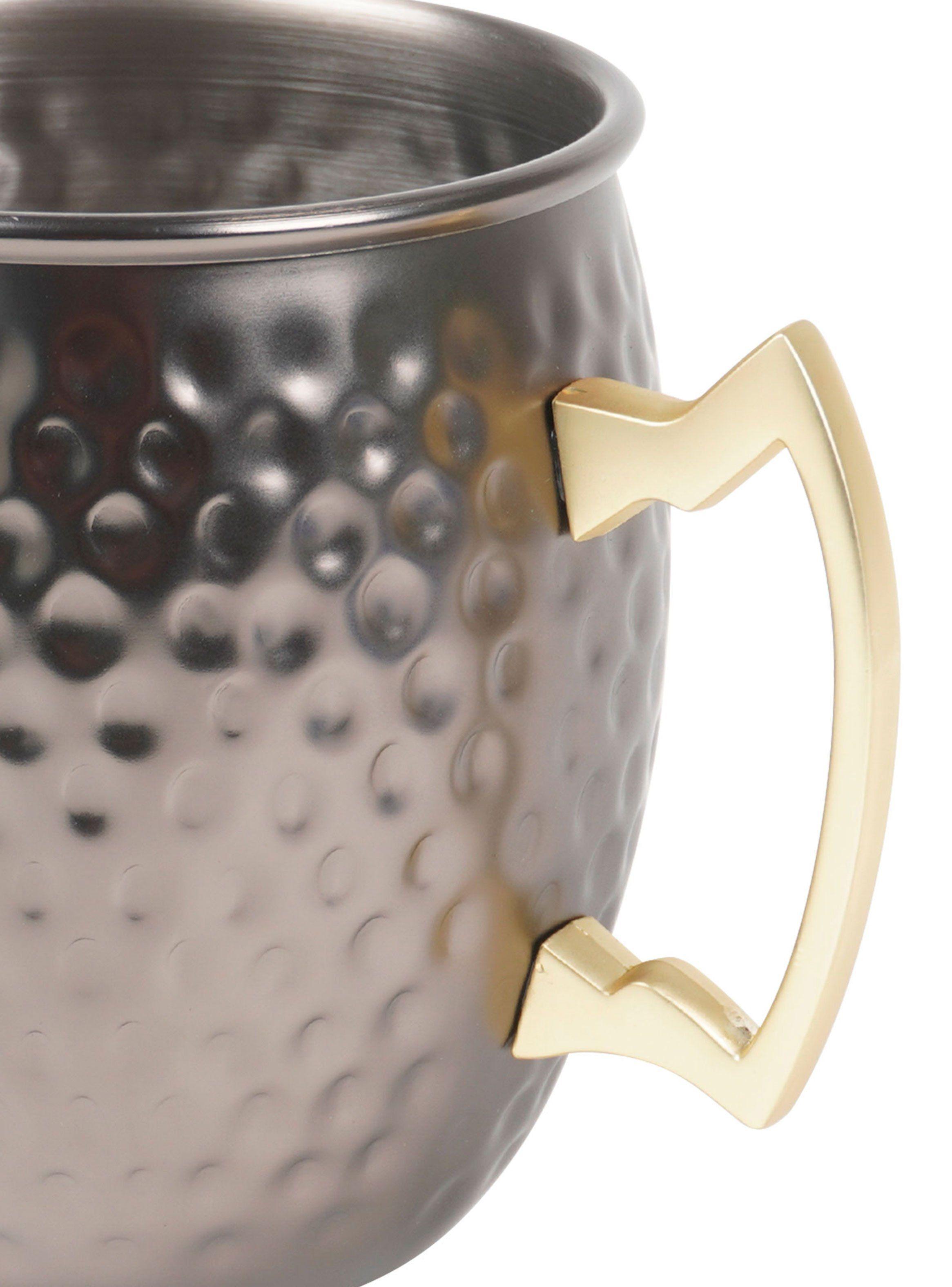 Mug Acero Martillado Negro 500 ml-1
