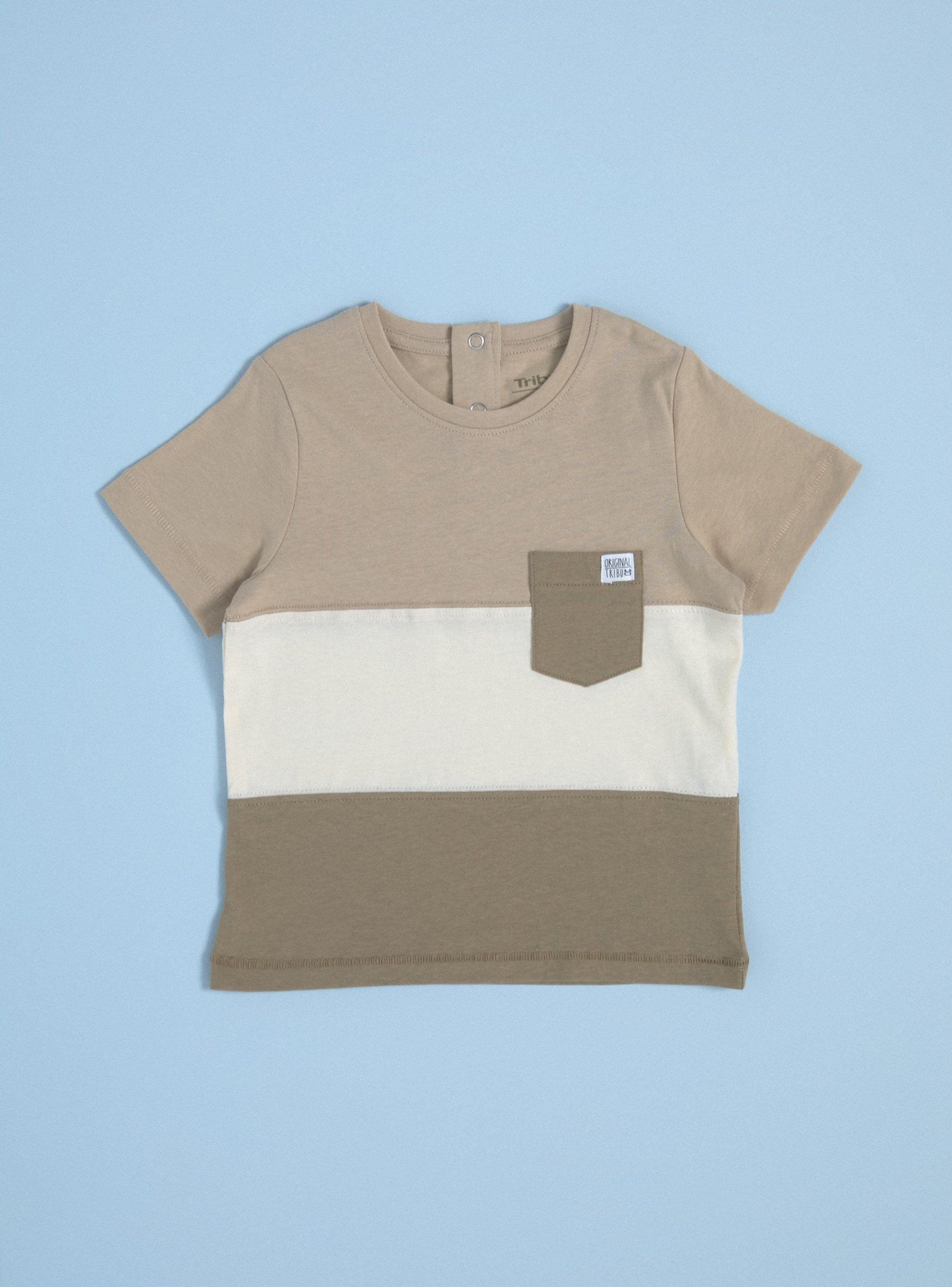 Polera Bloques de Color y Bolsillo Parche-0