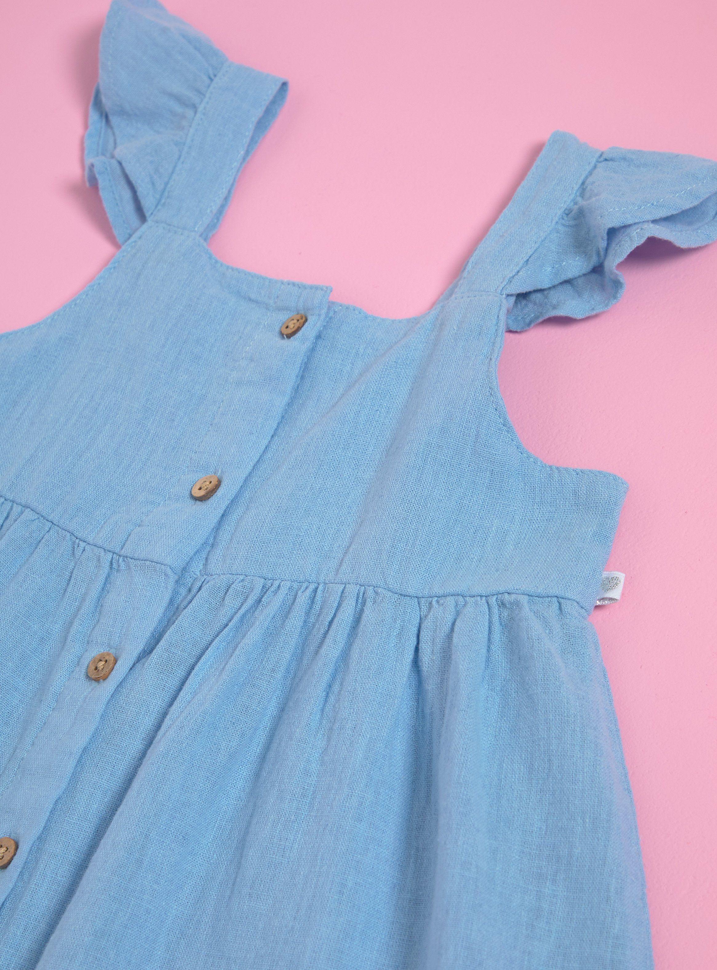 Vestido Liso con Botones y Vuelos-4