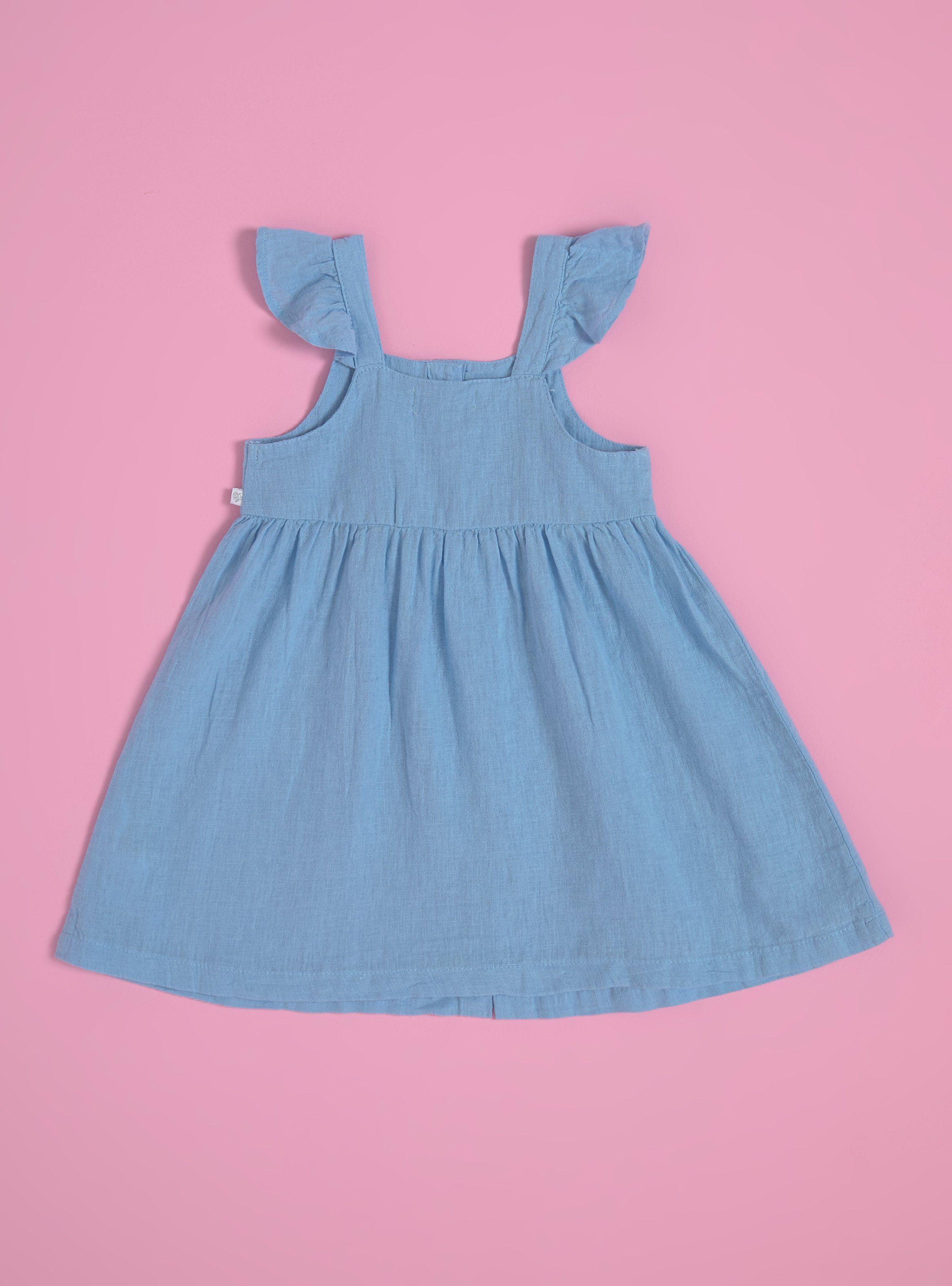 Vestido Liso con Botones y Vuelos-3