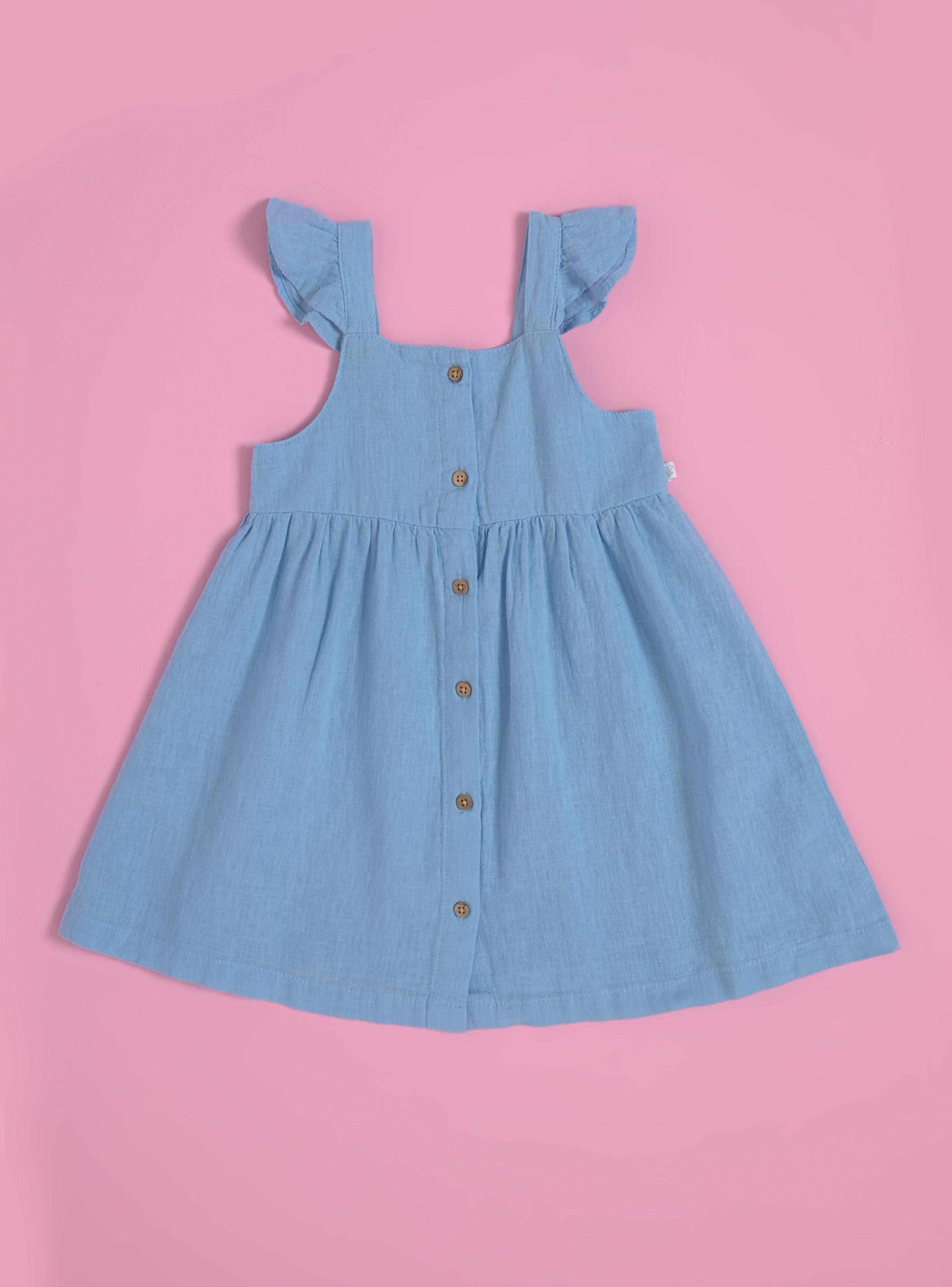 Vestido Liso con Botones y Vuelos-2