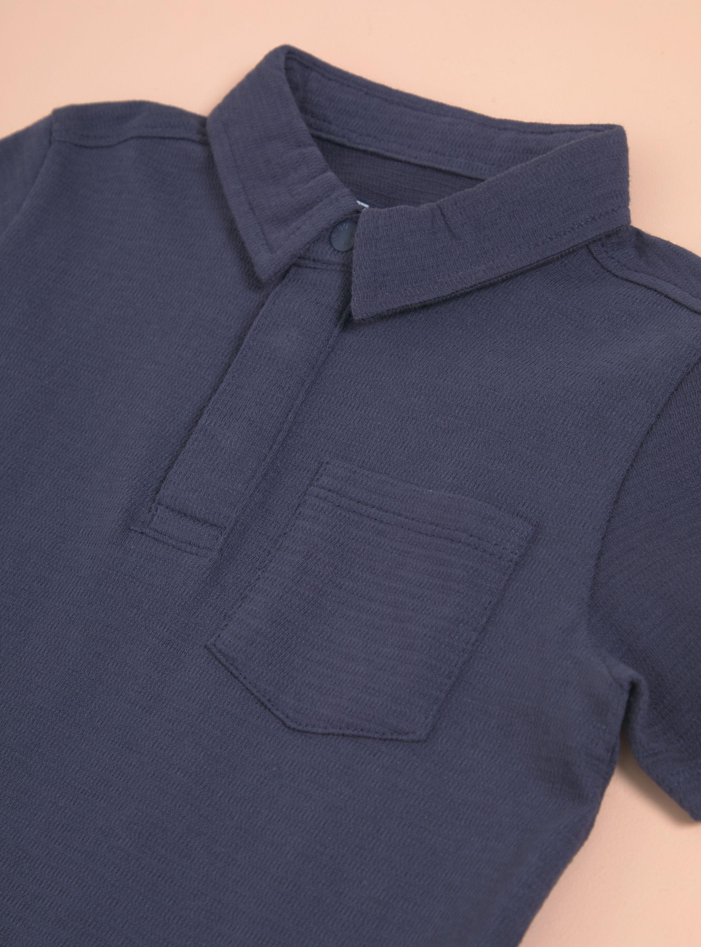 Polera Cuello Polo y Bolsillo Parche-2