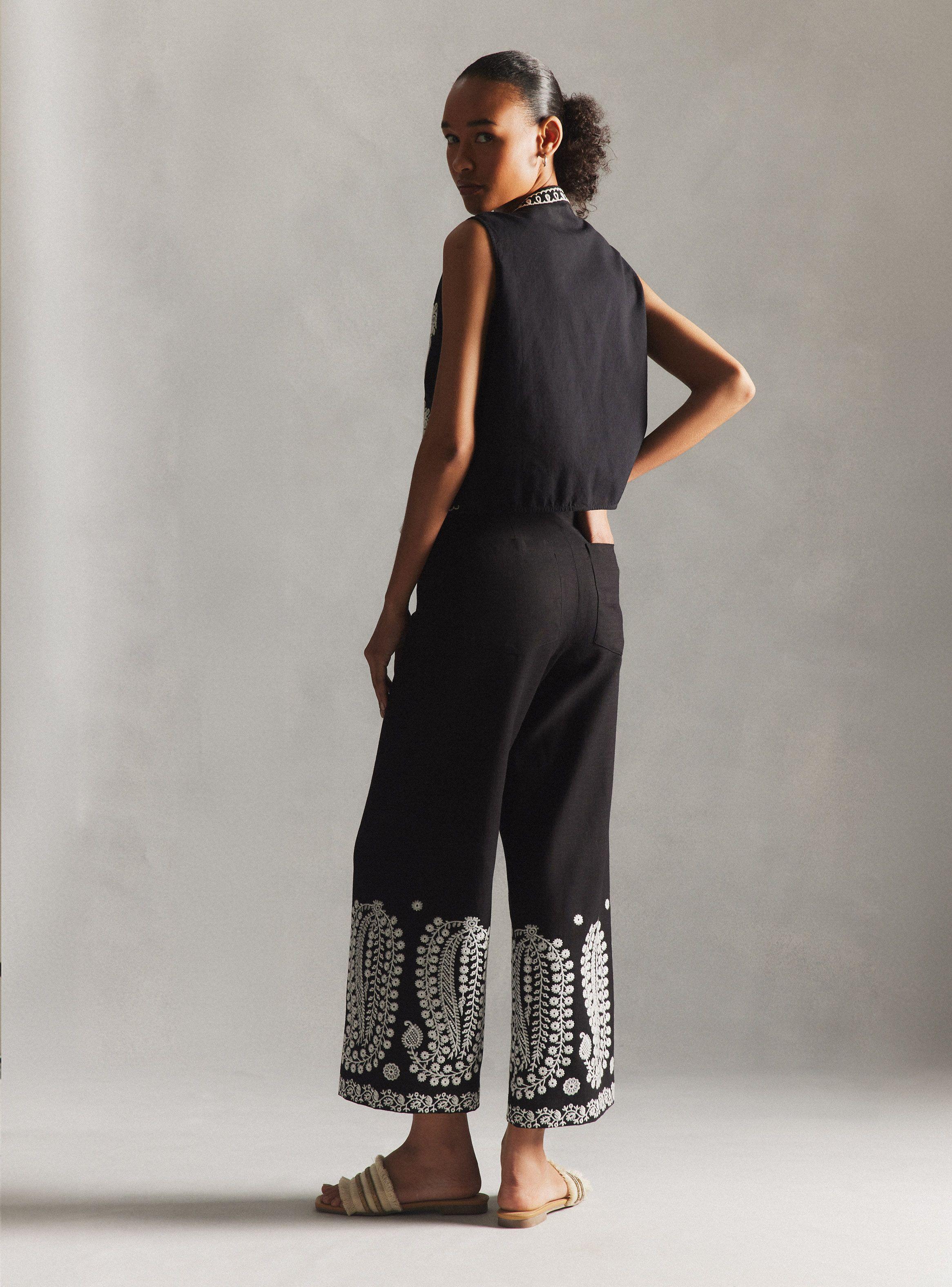 Blusa Tipo Vest Hecha en India Bordada-5