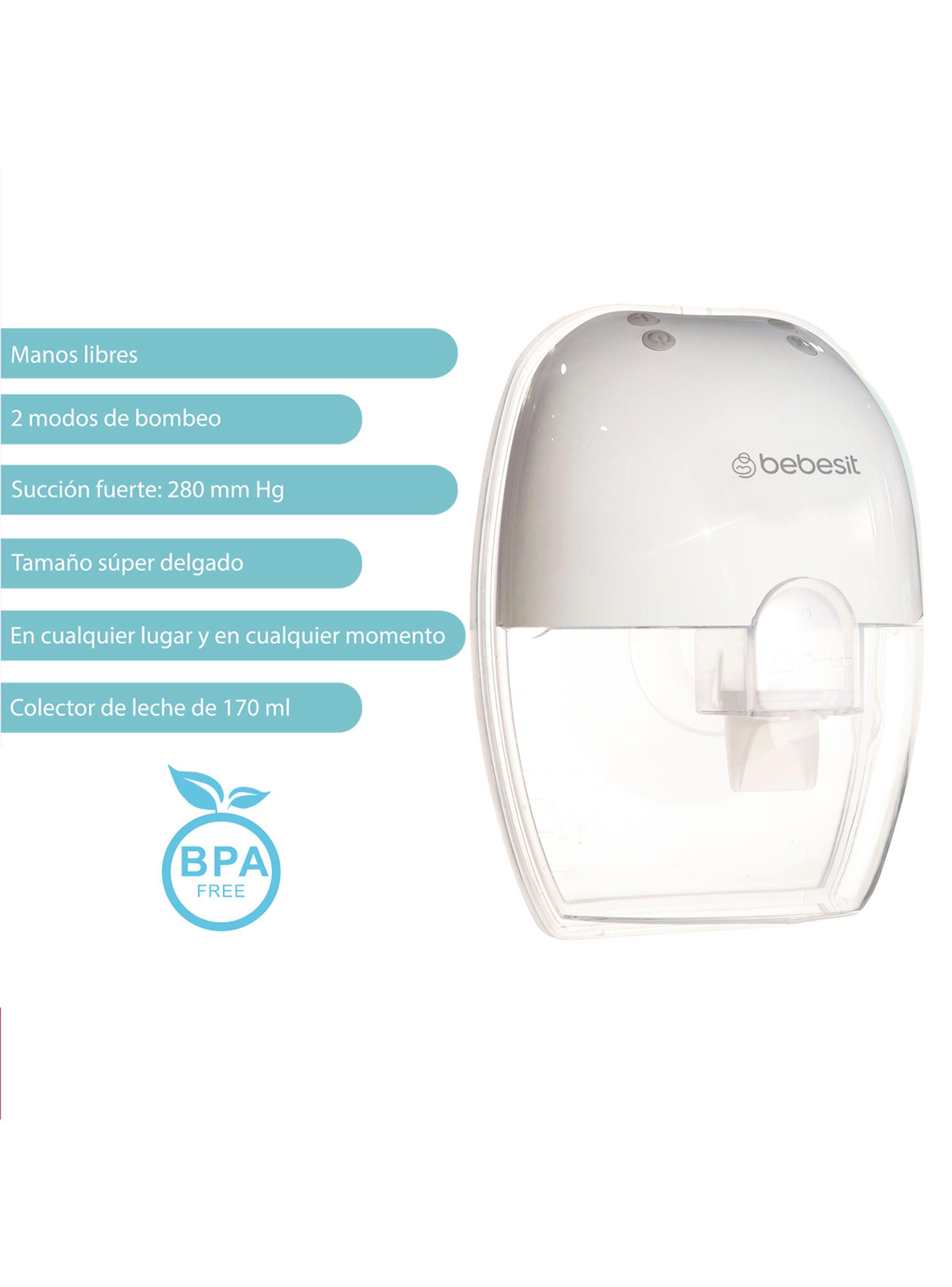 Extractor de Leche Materna Manos Libres Blanco Bebesit-4