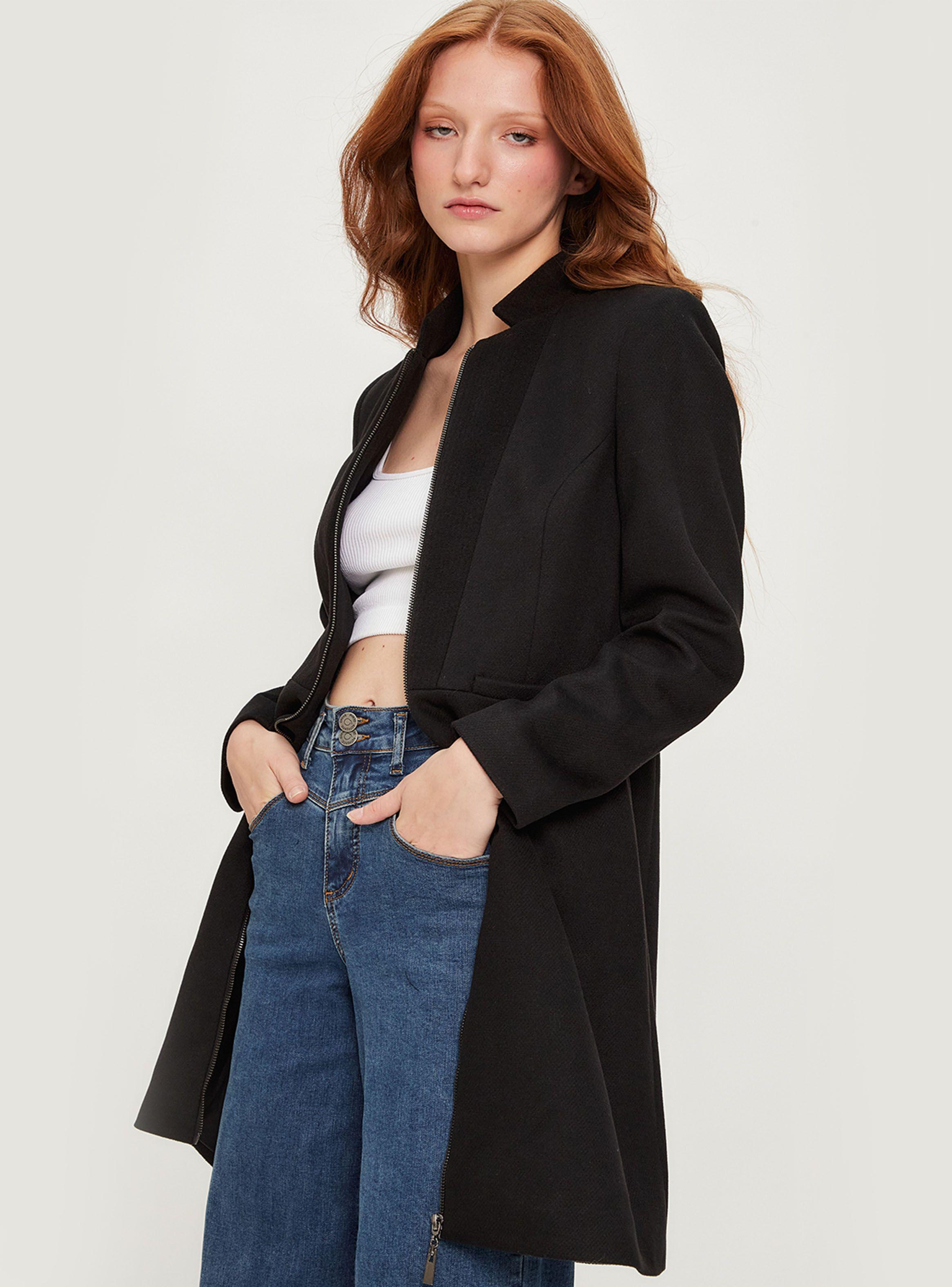 Abrigo Liso Corte Básico Moda-0