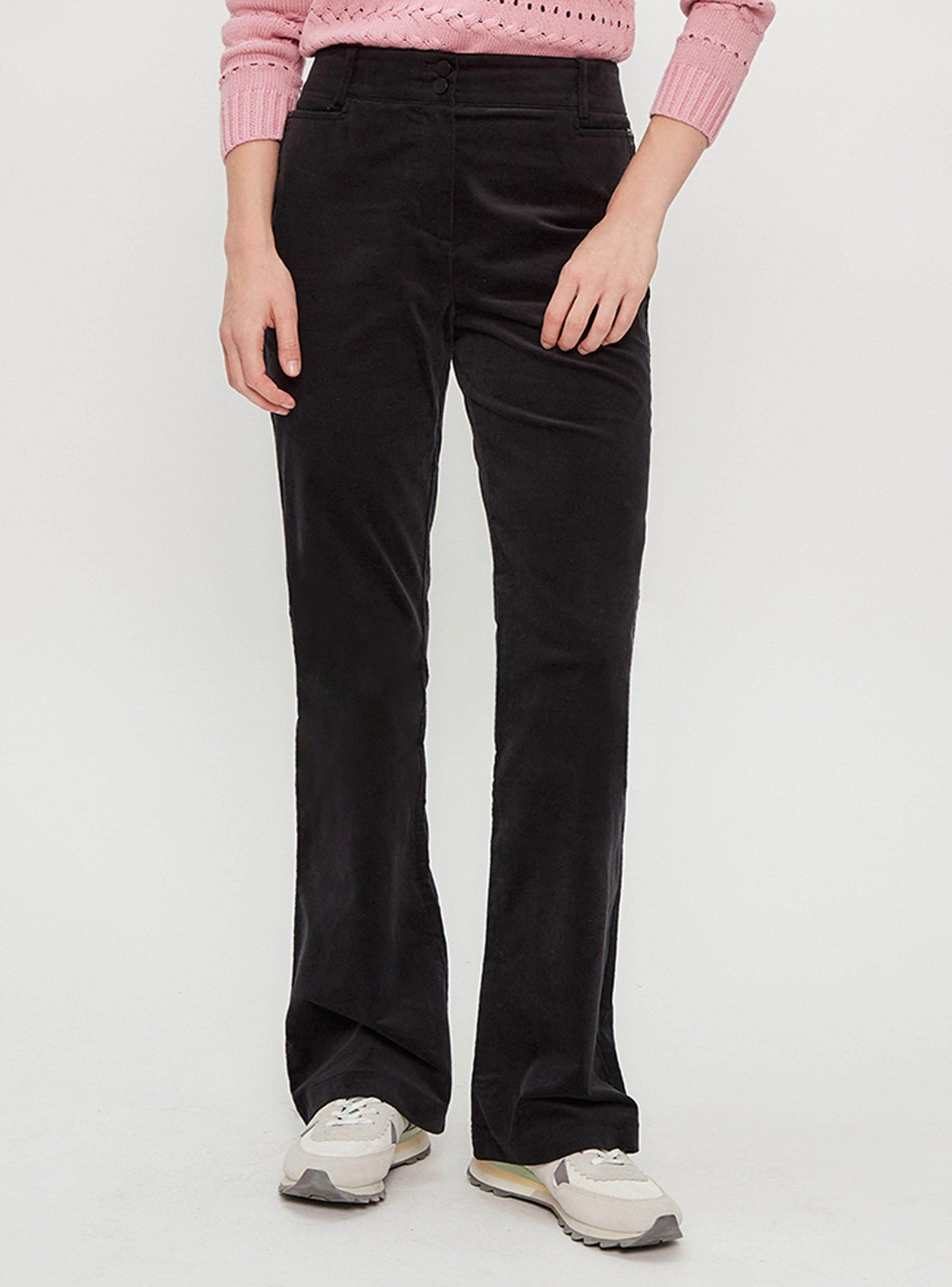 Pantalón Liso Flare Pana Elasticada-0