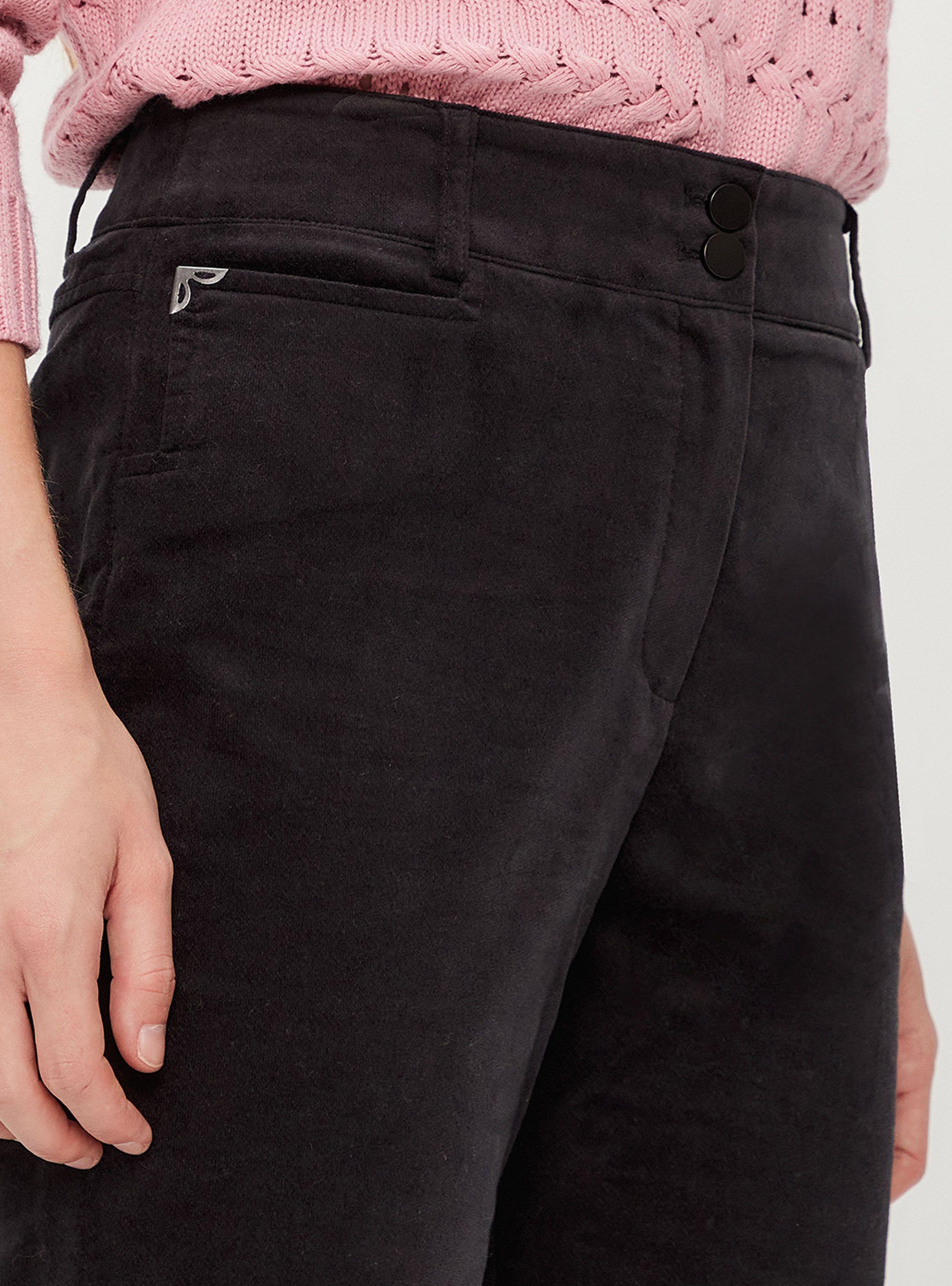 Pantalón Liso Flare Pana Elasticada-2