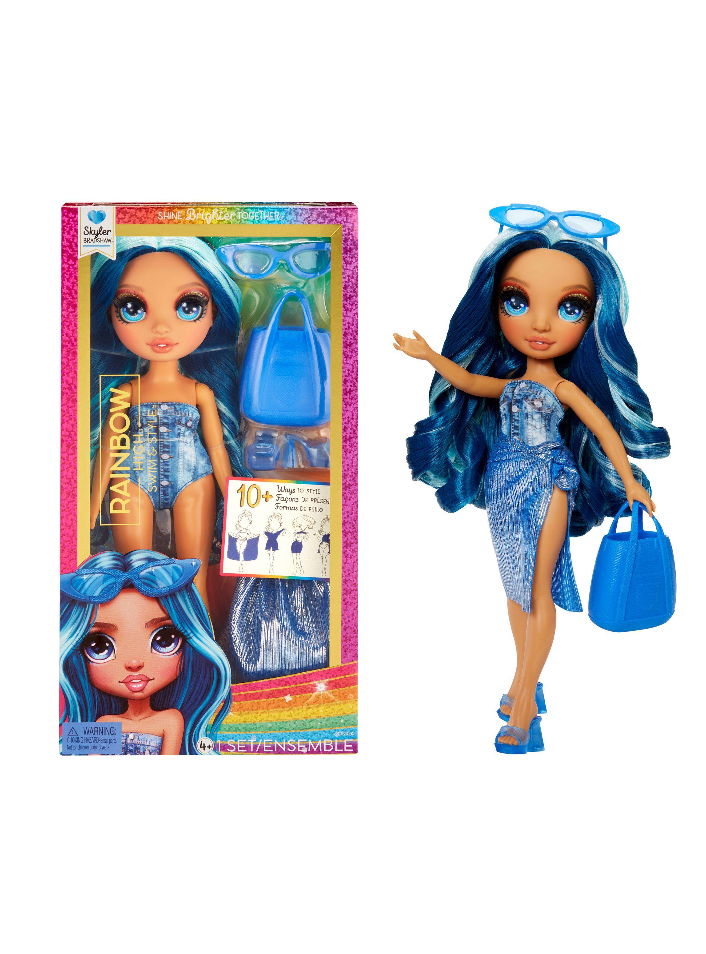 Muñeca Rainbow High Swim & Style  Fashion Skyler Azul-5