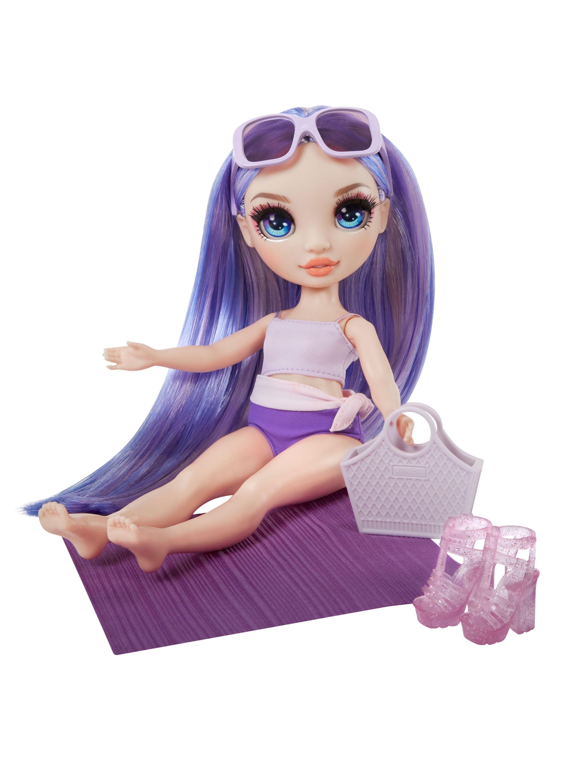 Muñeca Rainbow High Swim & Style Fashion Violet Morado-3