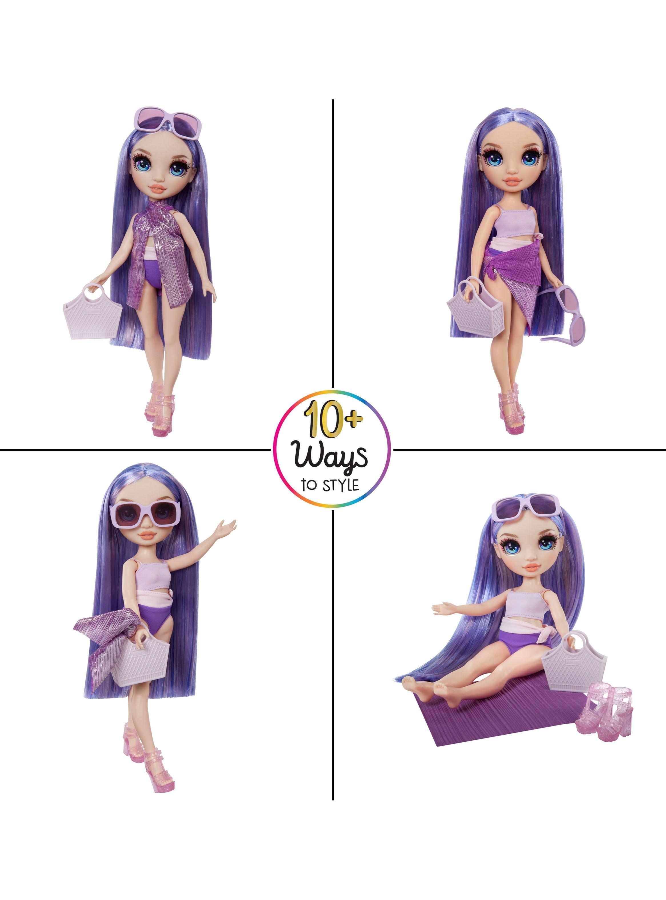 Muñeca Rainbow High Swim & Style Fashion Violet Morado-2