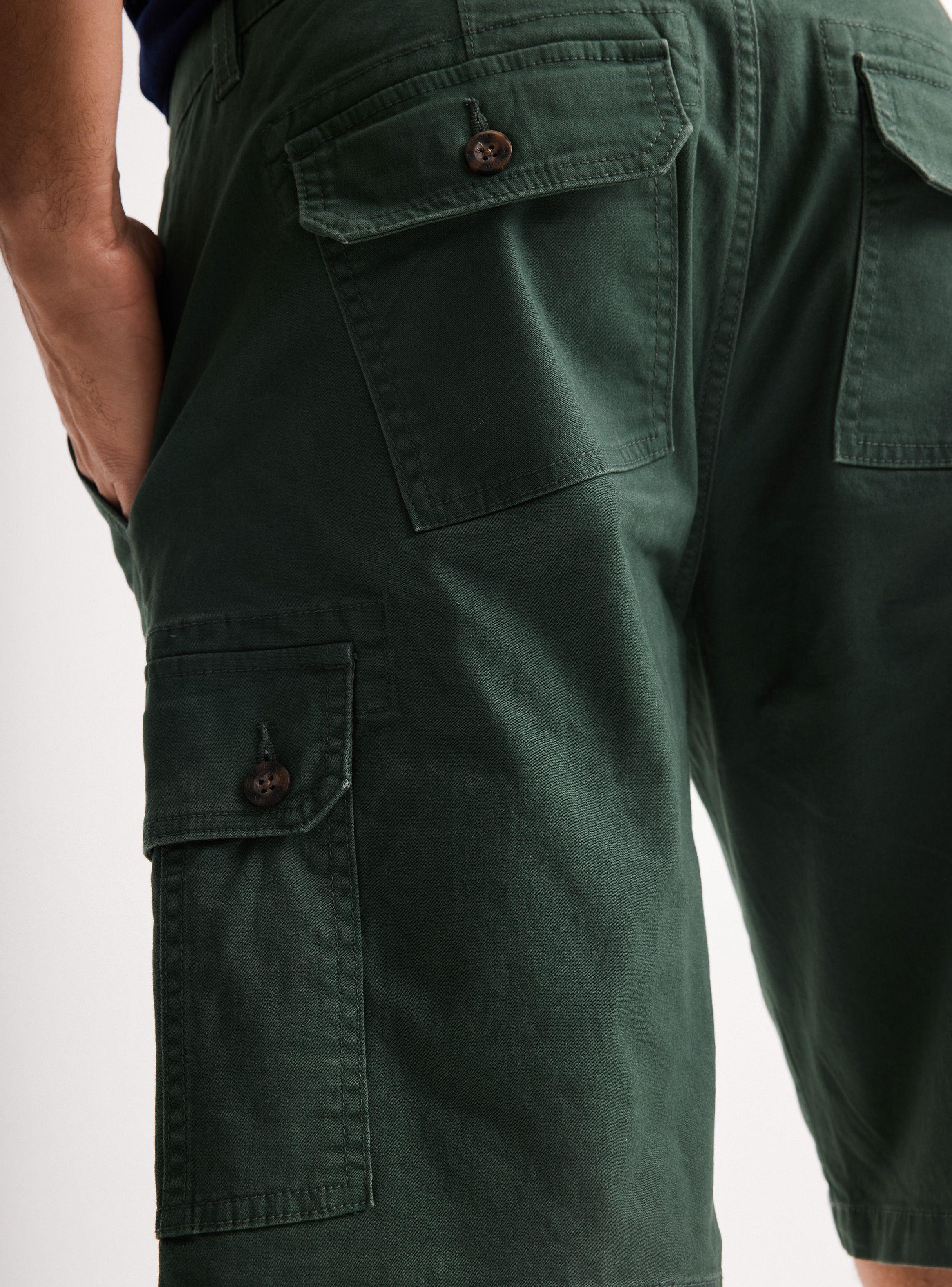 Bermuda Cargo Gabardina con Elastano-3