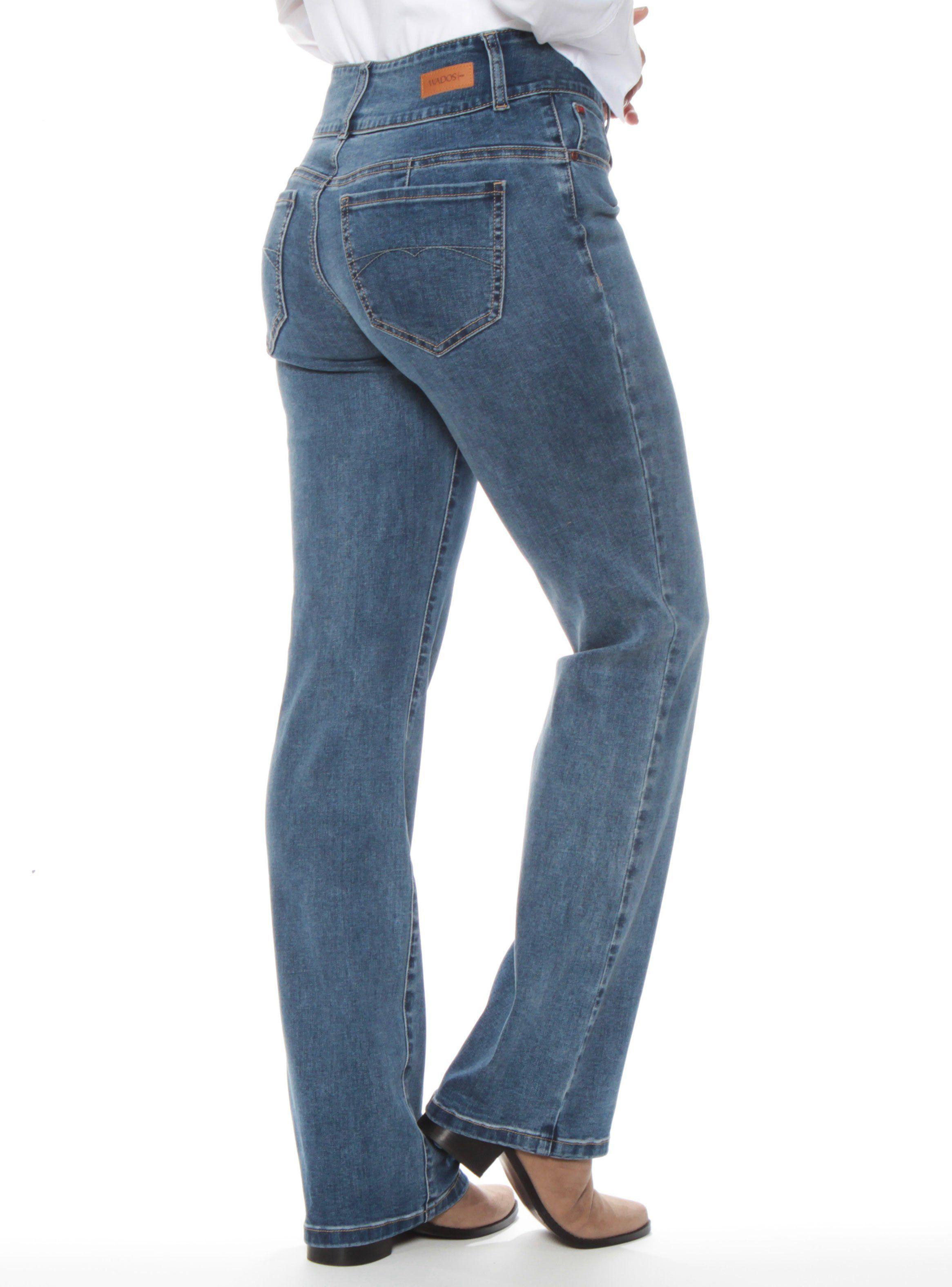 Jeans Recto Tiro Alto Pretina Media 2 Botones-1