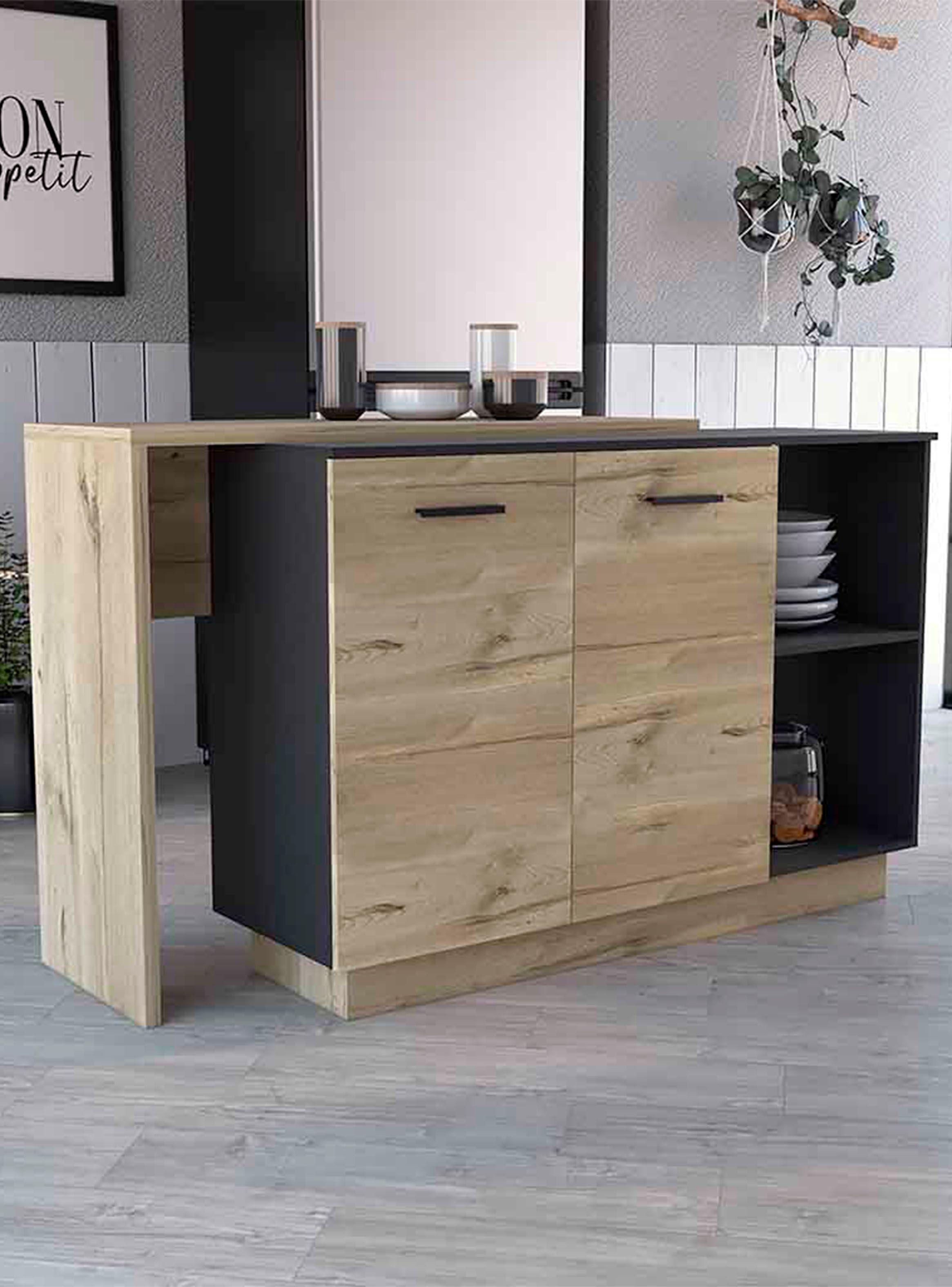 Mueble Isla Cocina Sicilia 2P Wengue Duna-5