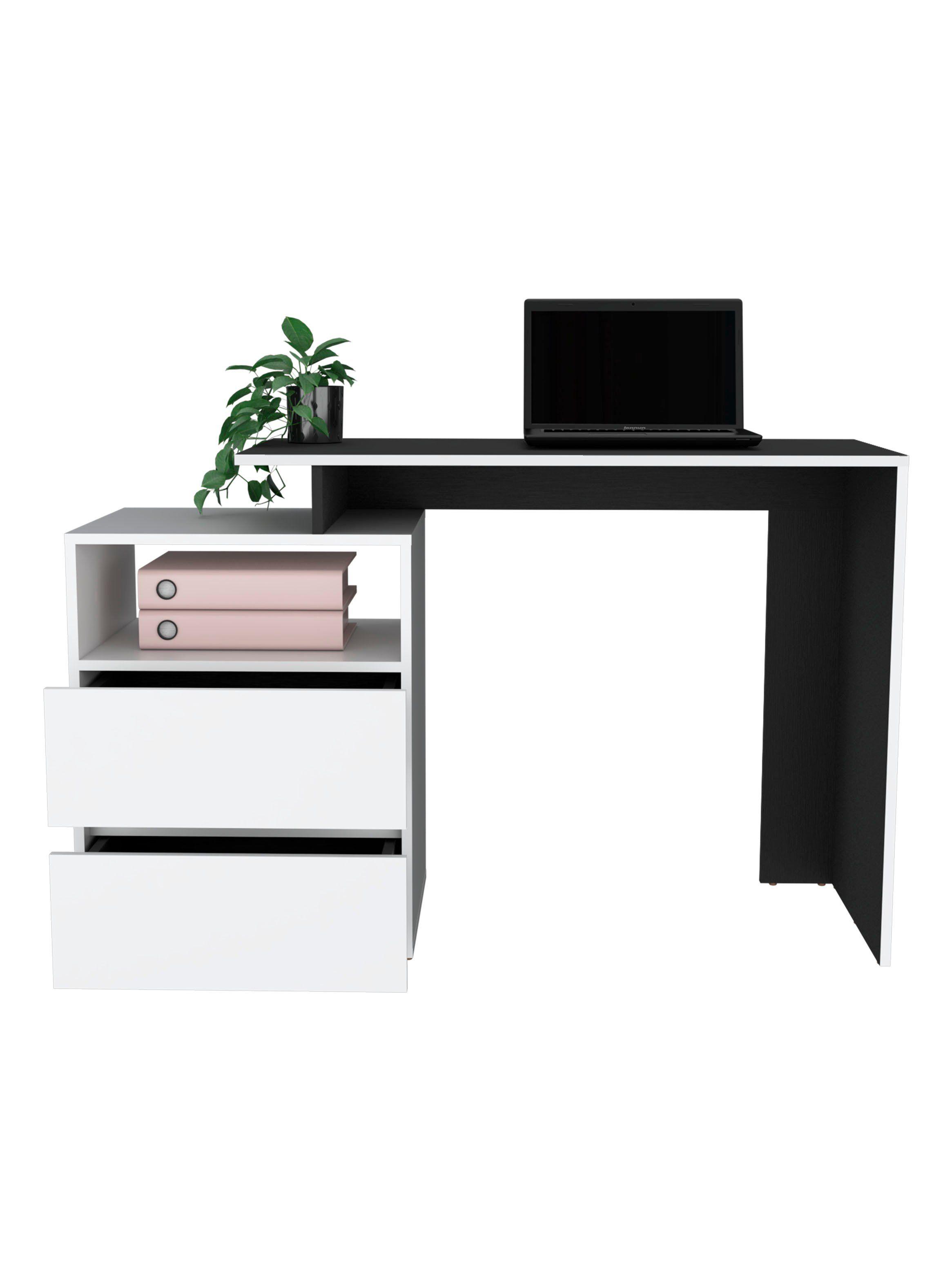 Escritorio Rookie 2C Blanco Wengue-2